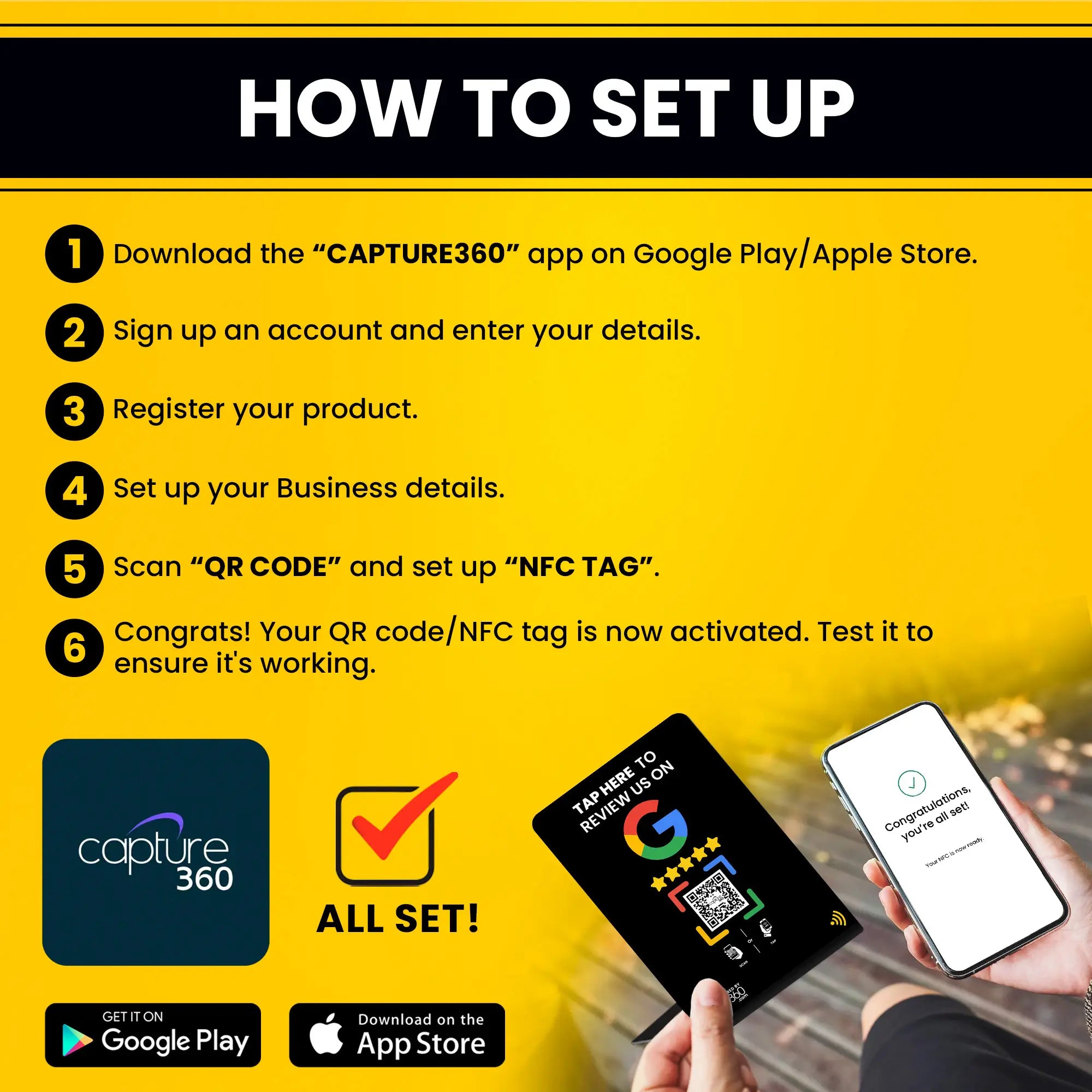 Google Review Stand by Capture 360