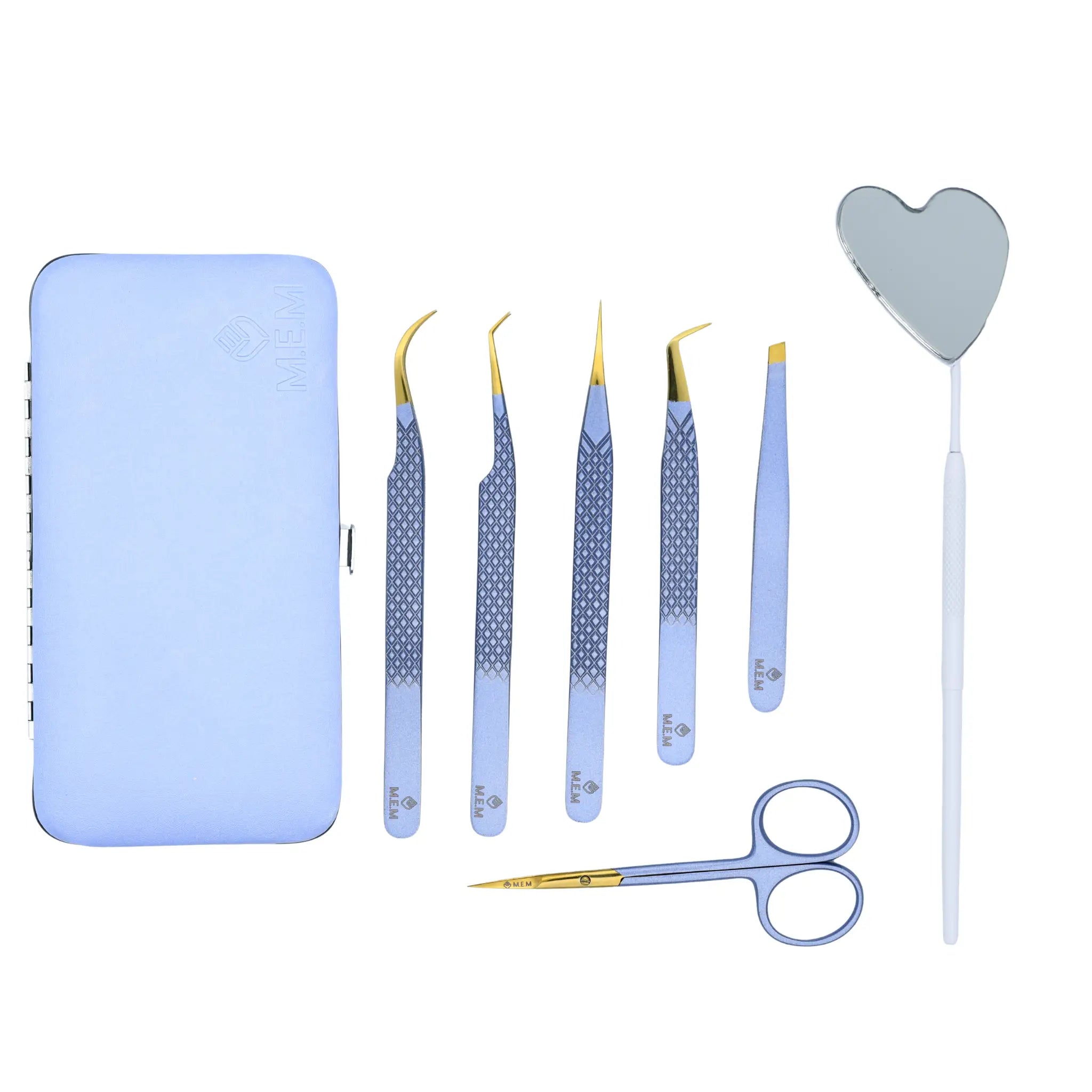 The Aura Collection Lash Tweezer Set – 8-Piece