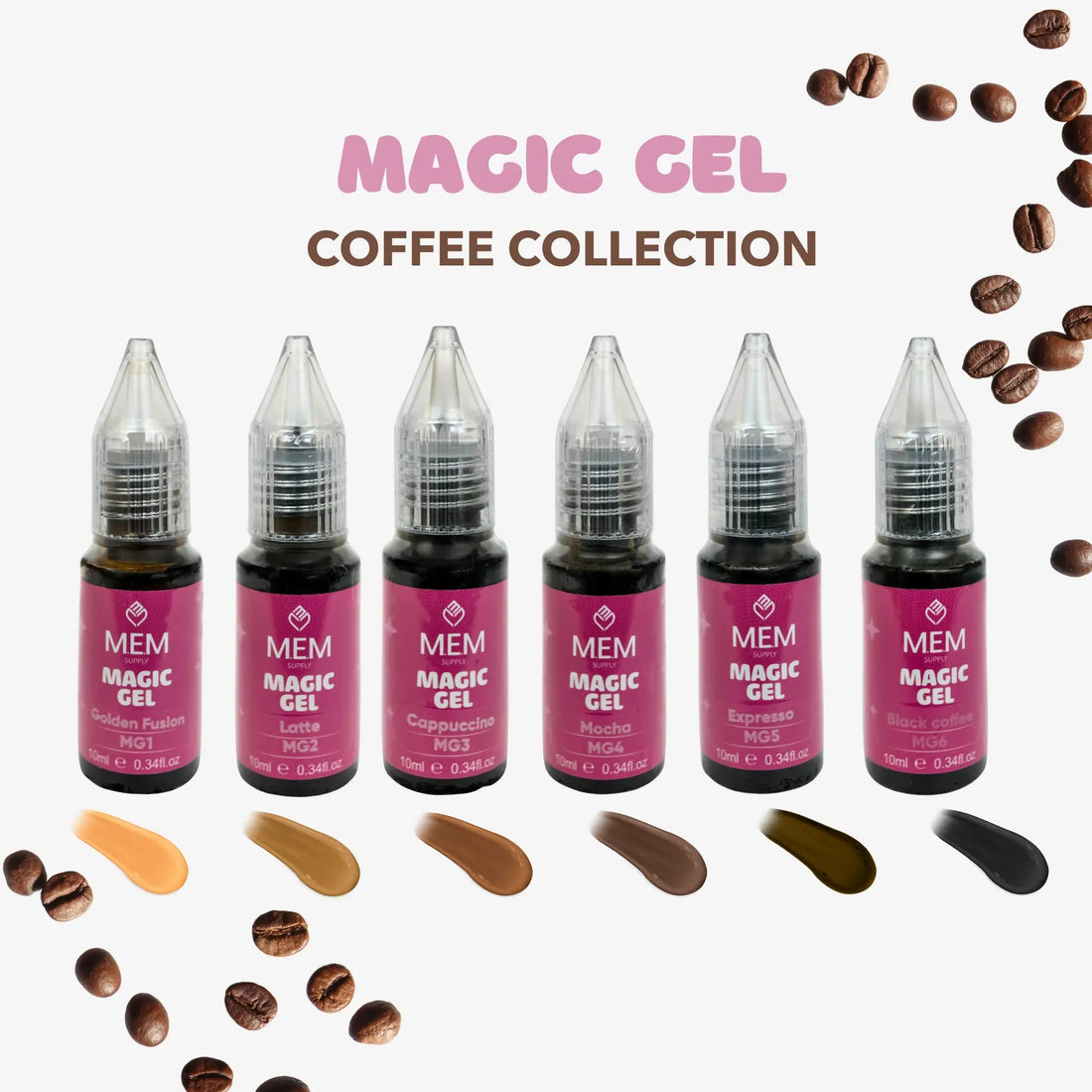 Magic Gel Coffee Collection - Brow Tint Colors Combo