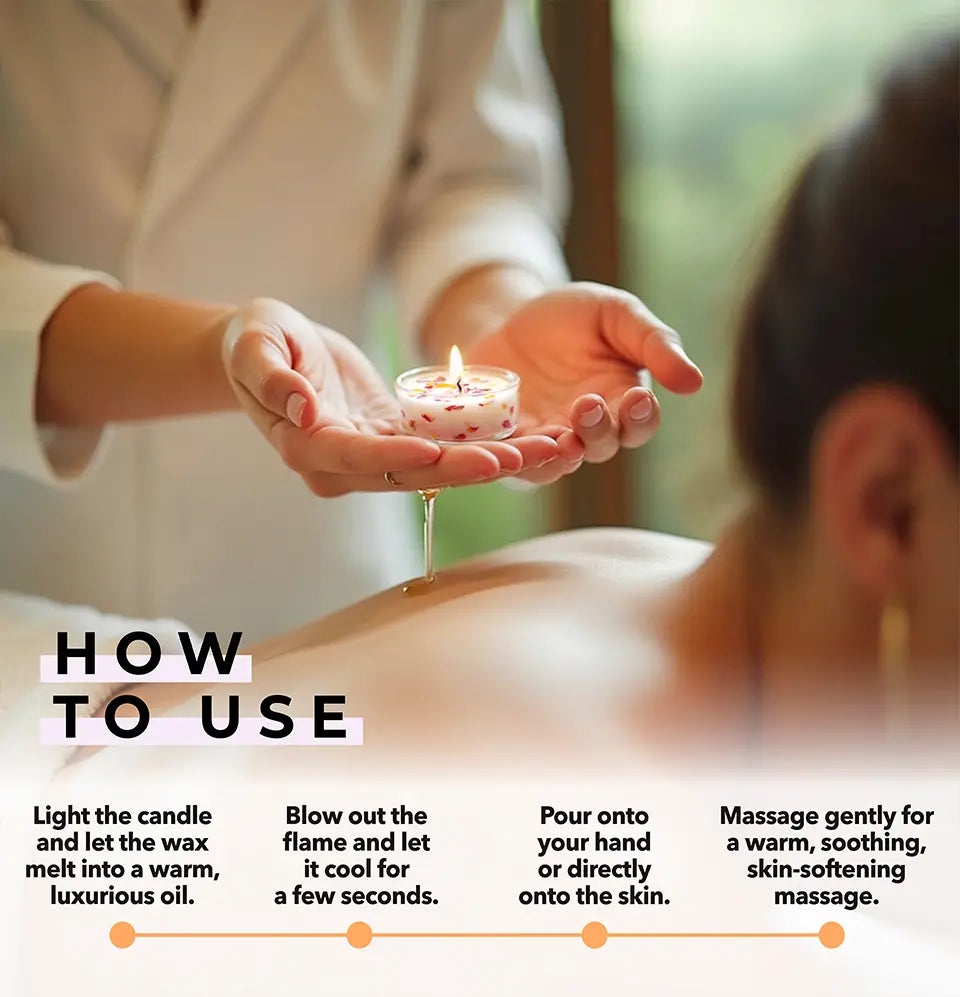 Floral Tea Light Massage Oil Candle – (50pc)