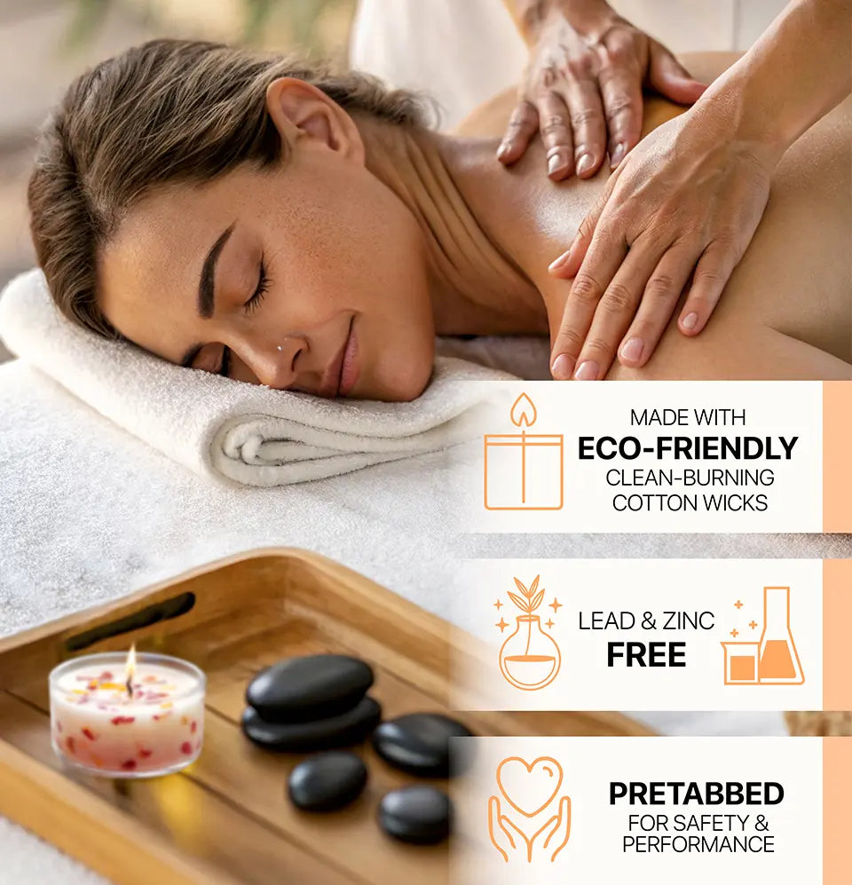 Floral Tea Light Massage Oil Candle – (50pc)