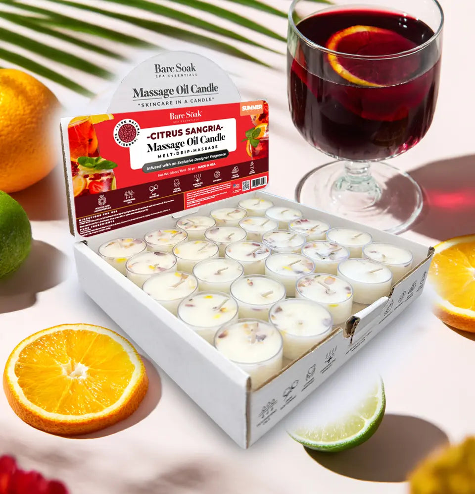 Floral Tea Light Massage Oil Candle – (50pc)