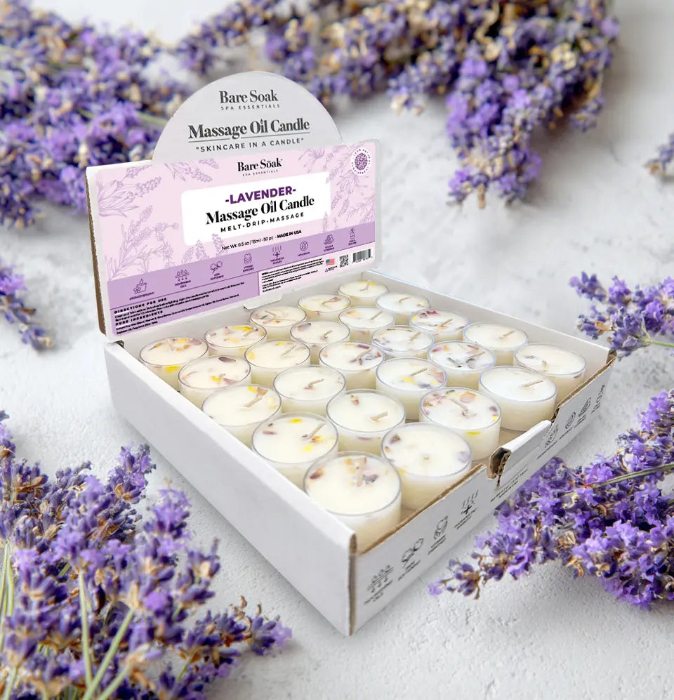 Floral Tea Light Massage Oil Candle – (50pc)