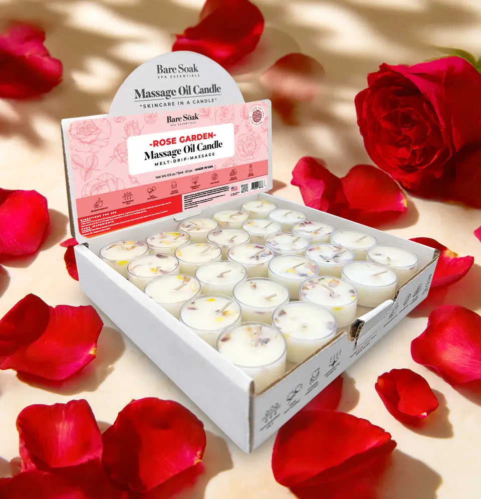 Floral Tea Light Massage Oil Candle – (50pc)