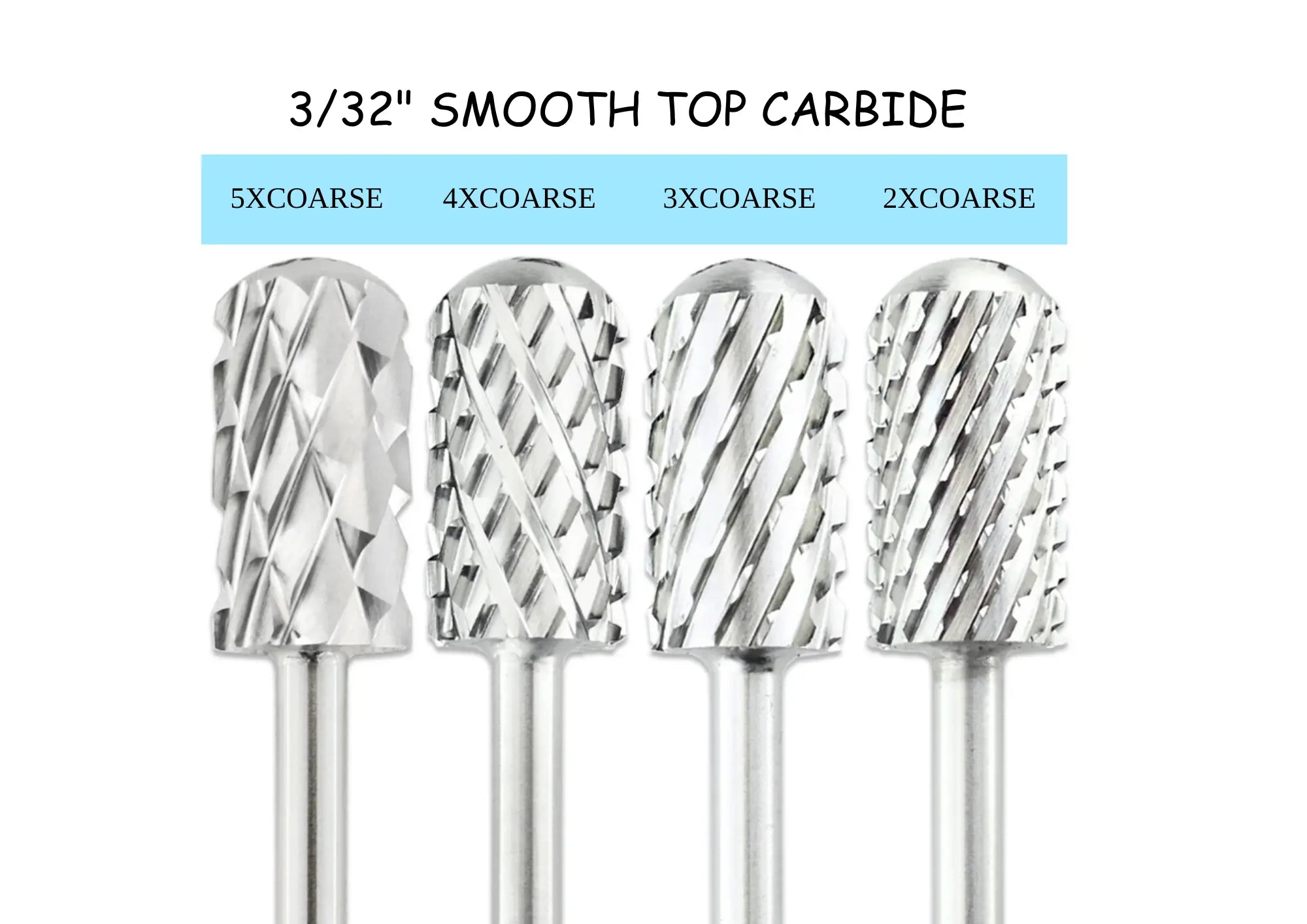 3/32" Smooth Head Large Barrel Silver Carbide Bit (F - 5XC)
