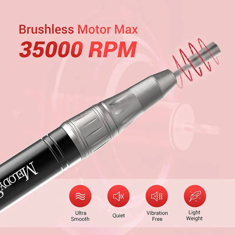 MelodySusie Kanon(MB420C) Rechargeable Nail Drill 35,000 RPM