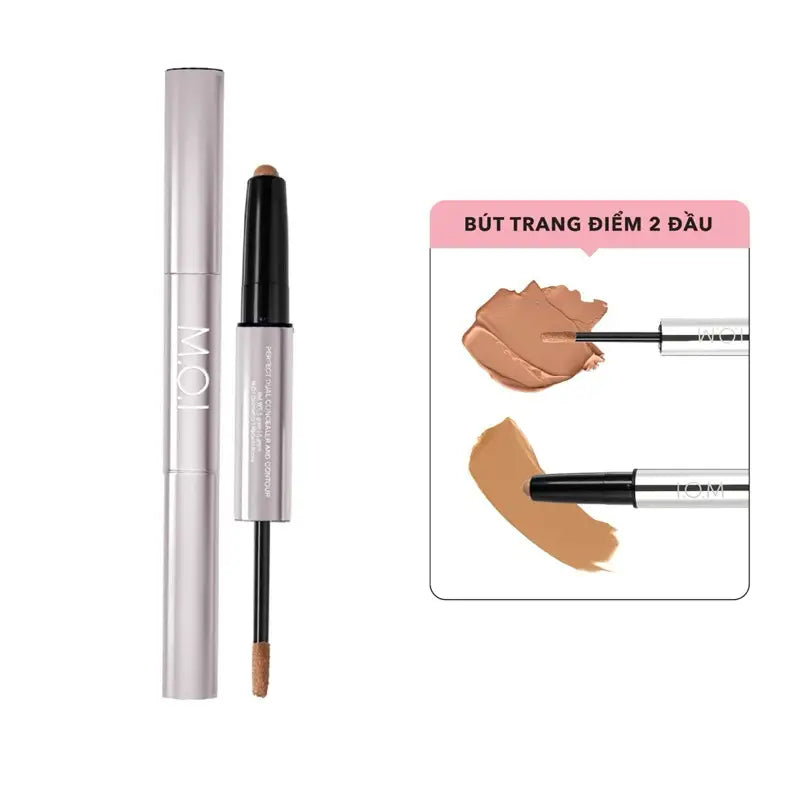 Bút Trang Điểm 2 Đầu - M.O.I Perfect Dual Concealer & Contour 2.5g & 4.5g