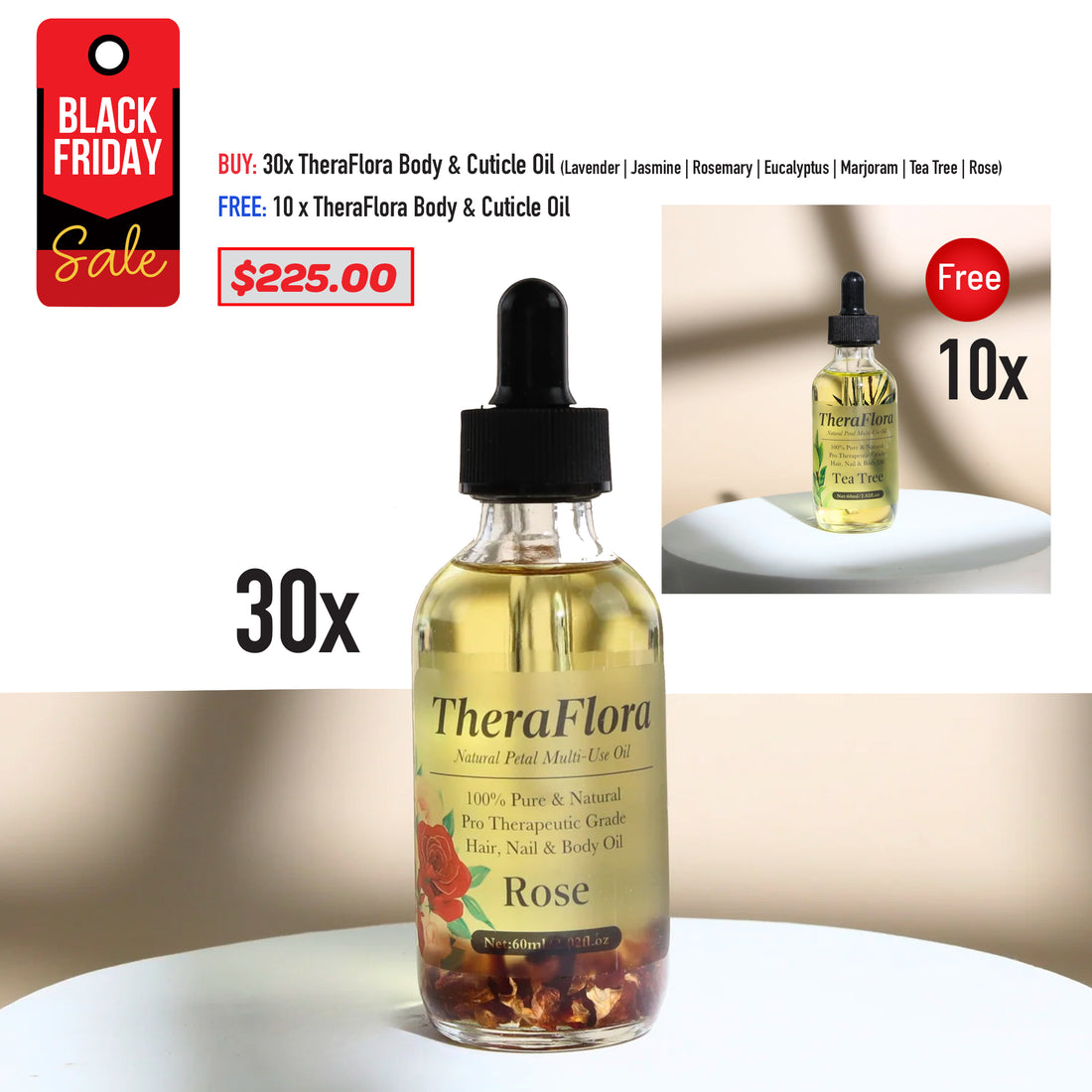 FLASH SALE - TheraFlora Body & Cuticle Oil Buy 30 Get 10 Free