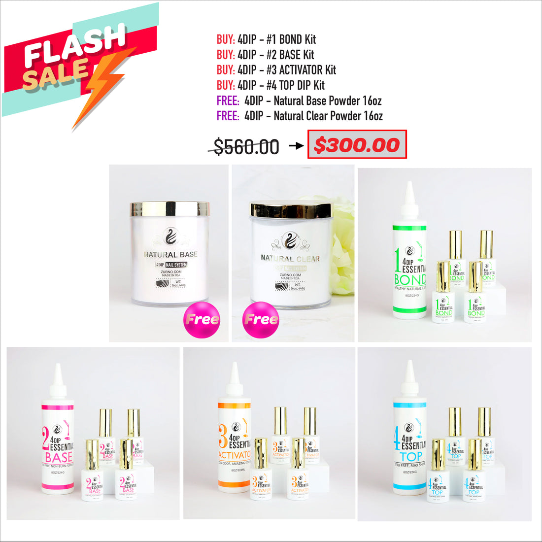 FLASH SALE - 4DIP Refill Kit Bundle