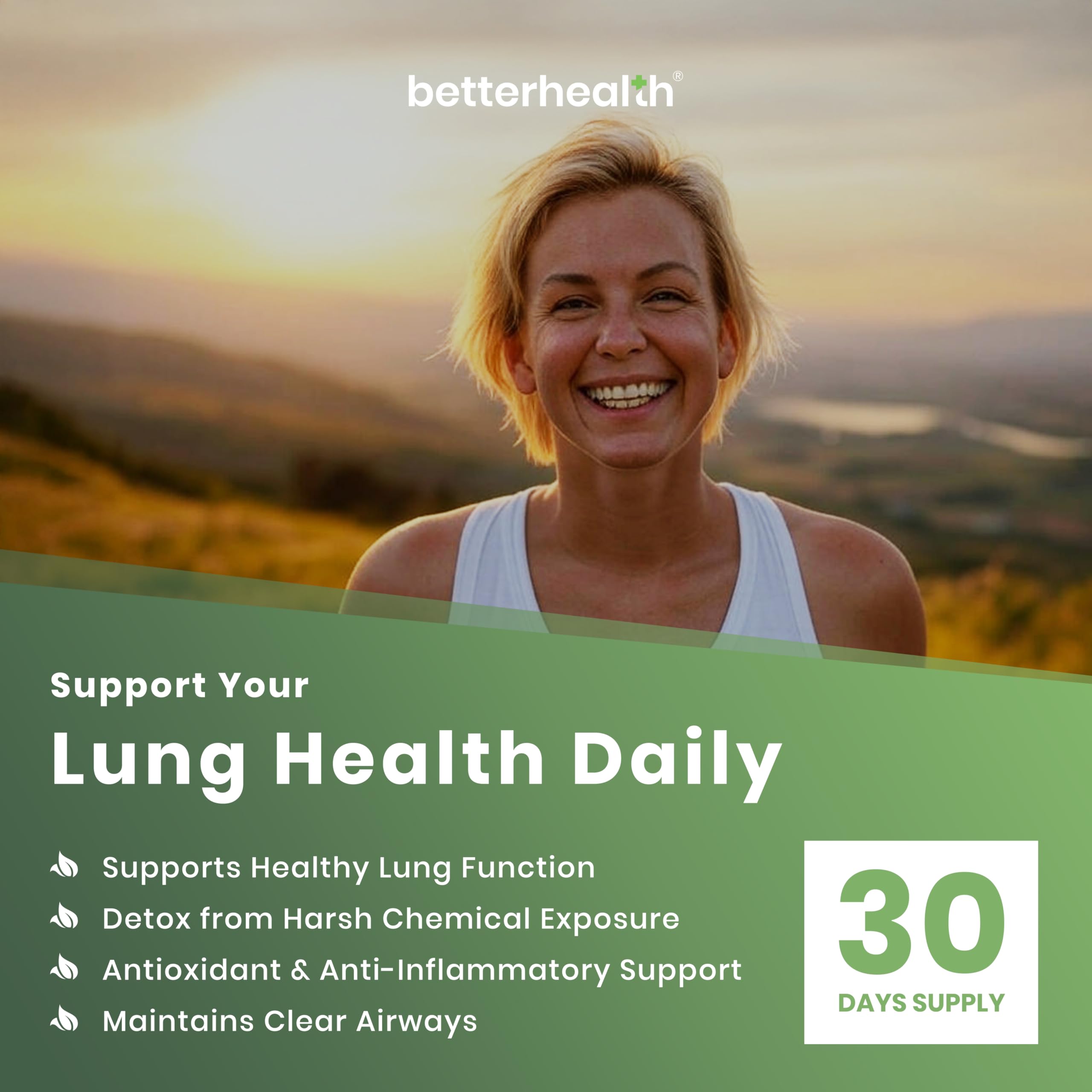 Made in USA Lung Health Daily Respiratory Health Supplement