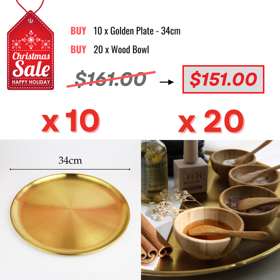 XMAS SALE - Plate & Bowl Bundle