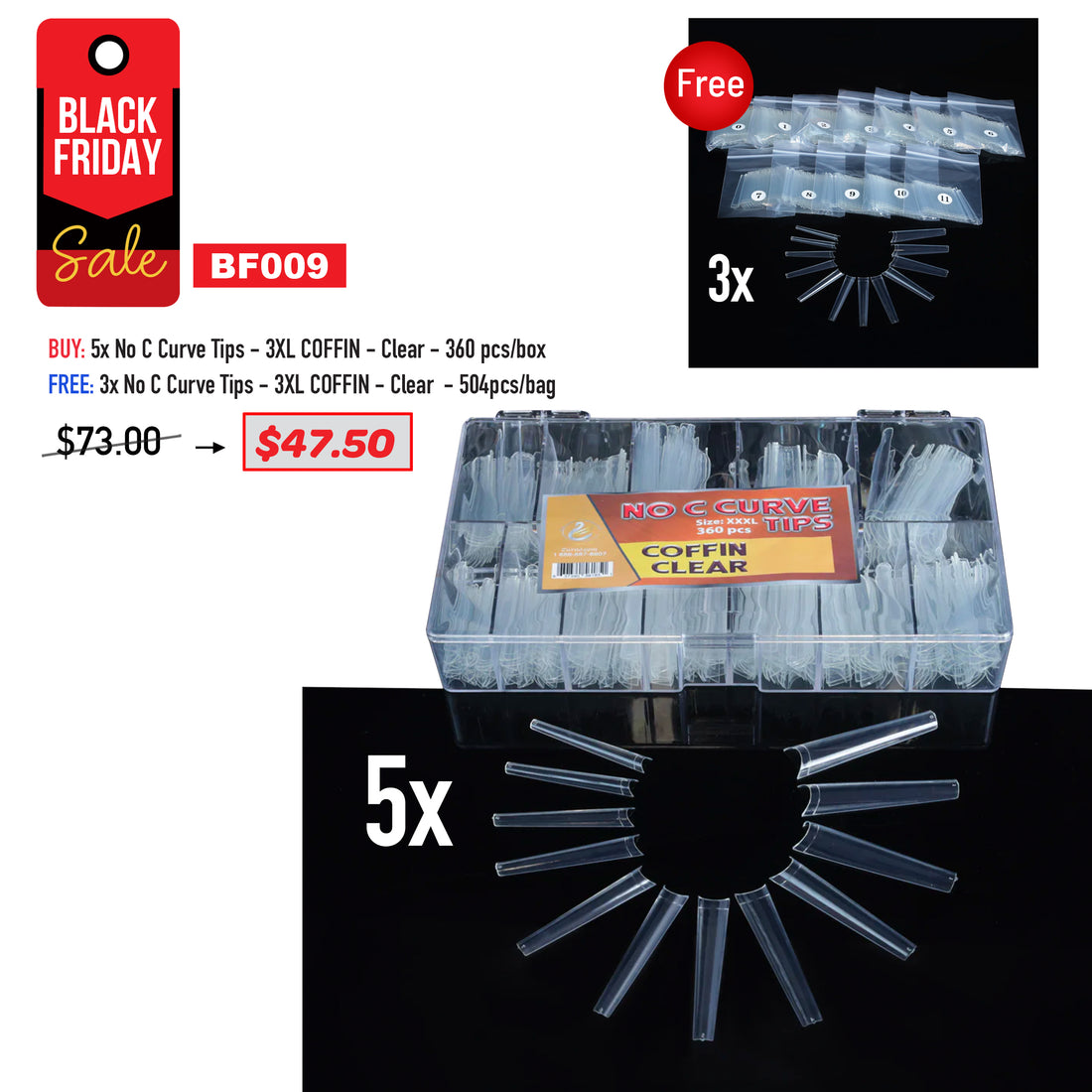 BLACK FRIDAY - Box & Bags Tips Coffin Bundle