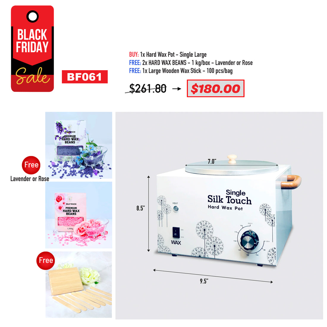 BLACK FRIDAY - Waxing Pot & Hard Wax Bundle