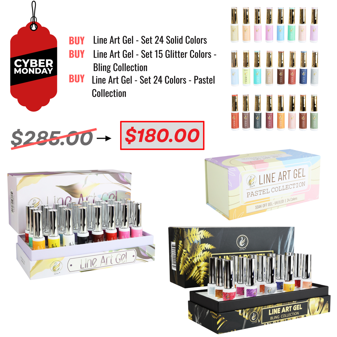 Cyber Monday Sale - Line Art Gel Bundle