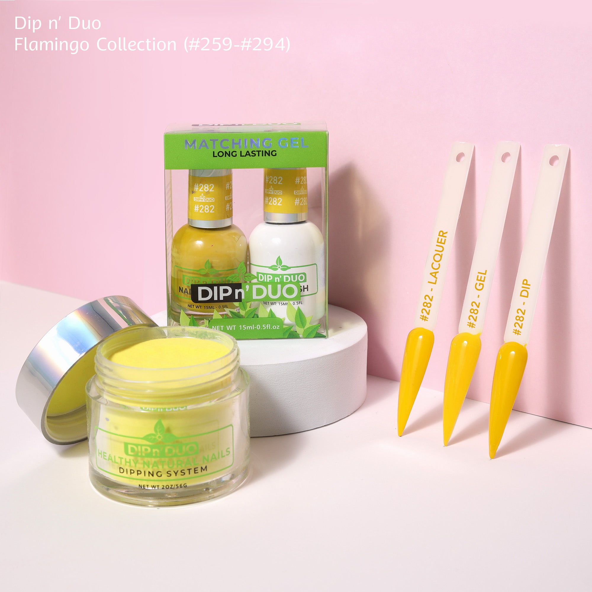 Dip n Duo Flamingo Collection Color 282 Gel polish Nail Lacquer Dipping Powder