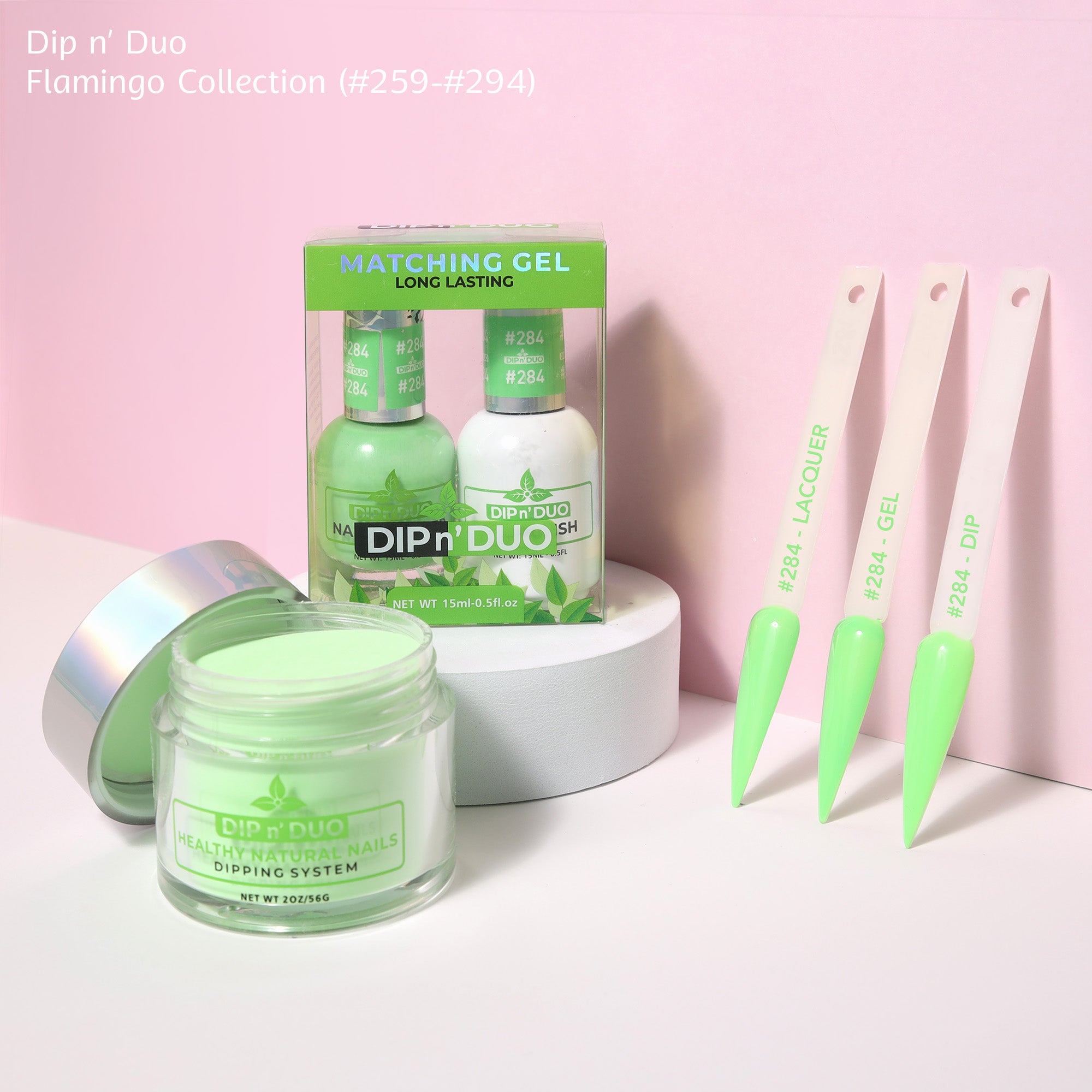 Dip n Duo Flamingo Collection Color 284 Gel polish Nail Lacquer Dipping Powder