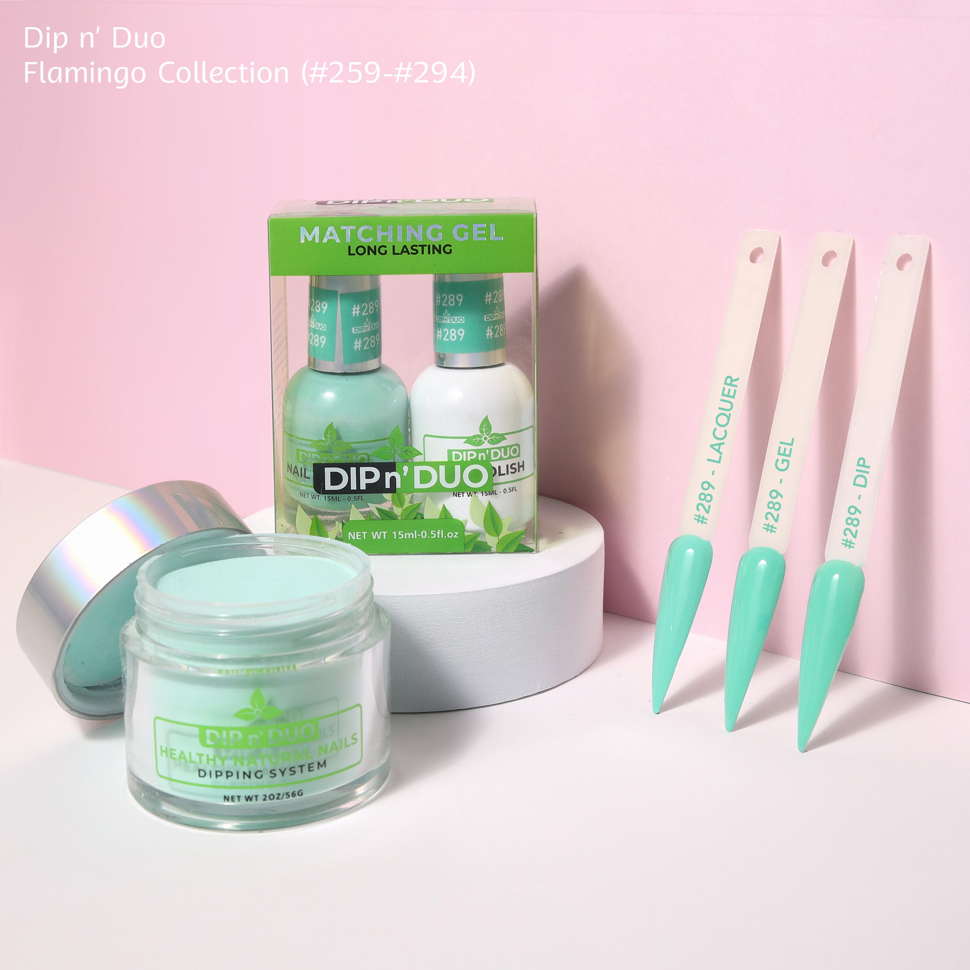 Dip n Duo Flamingo Collection Color 289 Gel polish Nail Lacquer Dipping Powder