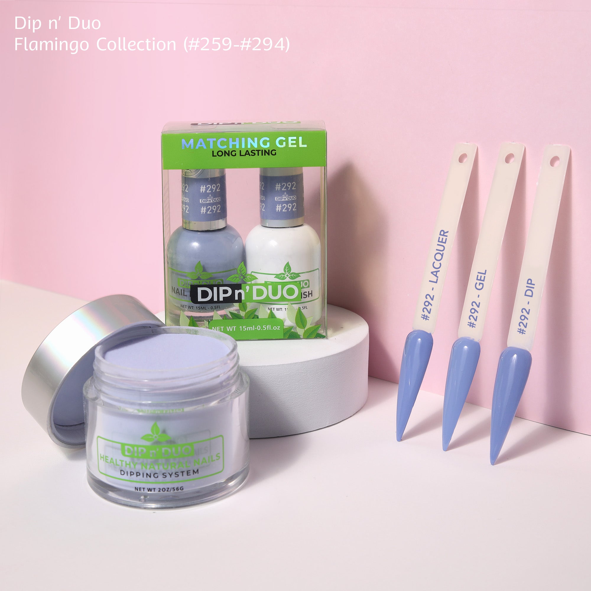 Dip n Duo Flamingo Collection Color 292 Gel polish Nail Lacquer Dipping Powder