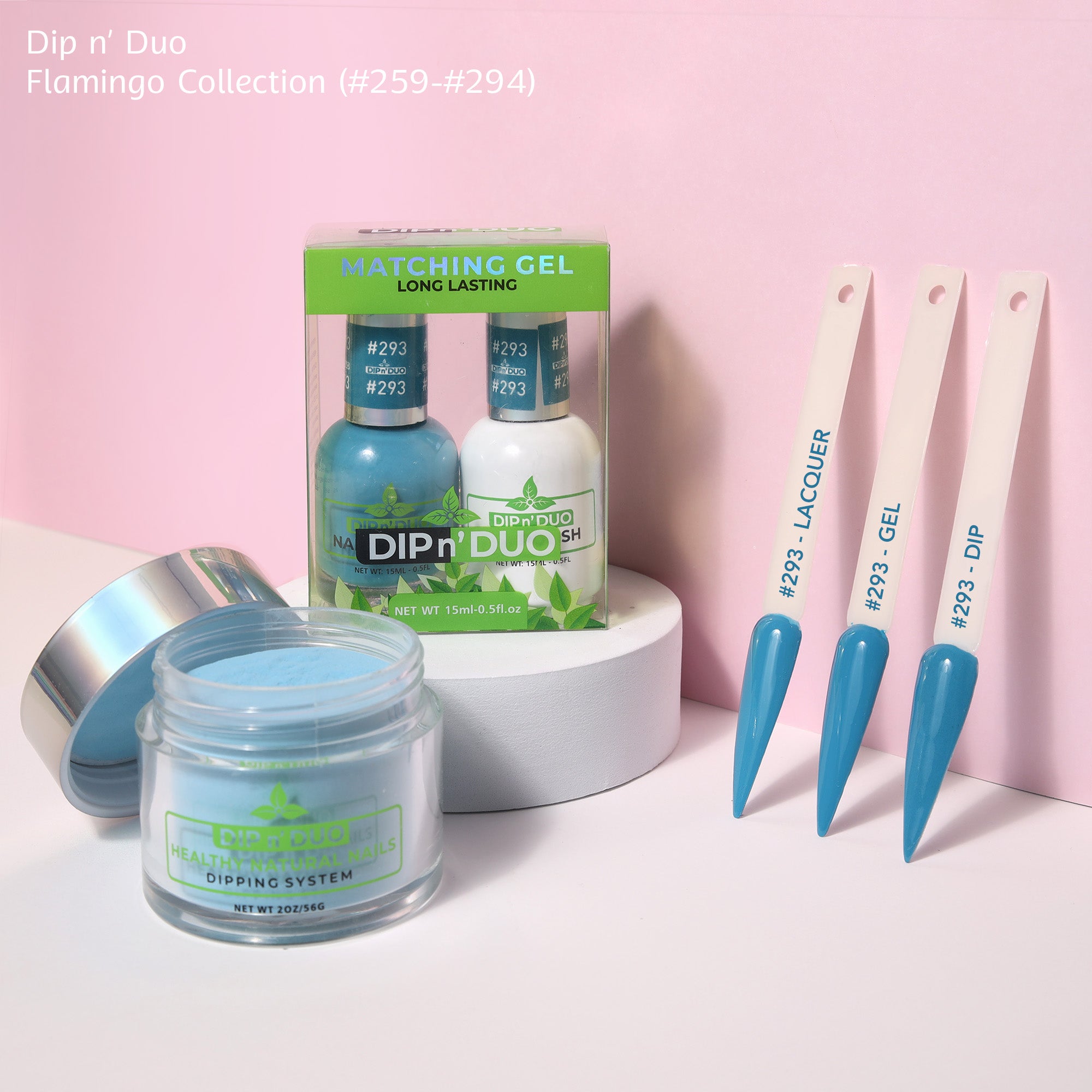 Dip n Duo Flamingo Collection Color 293 Gel polish Nail Lacquer Dipping Powder