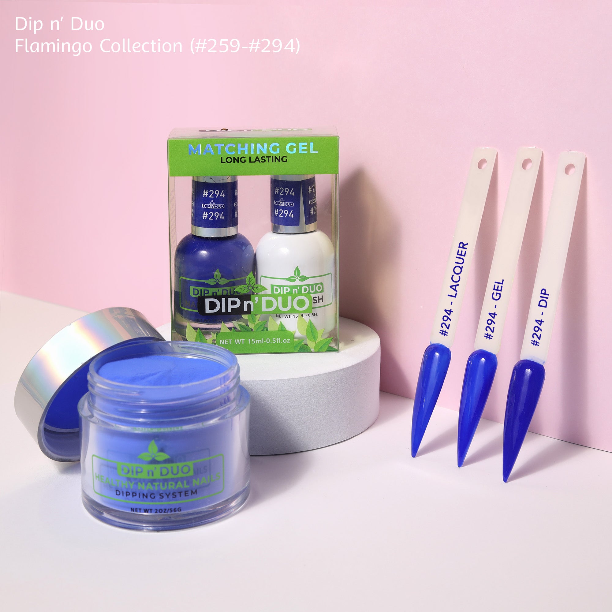 Dip n Duo Flamingo Collection Color 294 Gel polish Nail Lacquer Dipping Powder