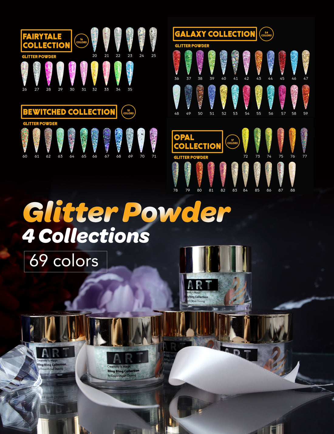 BLACK FRIDAY - Glitter Powder - 4 Collections