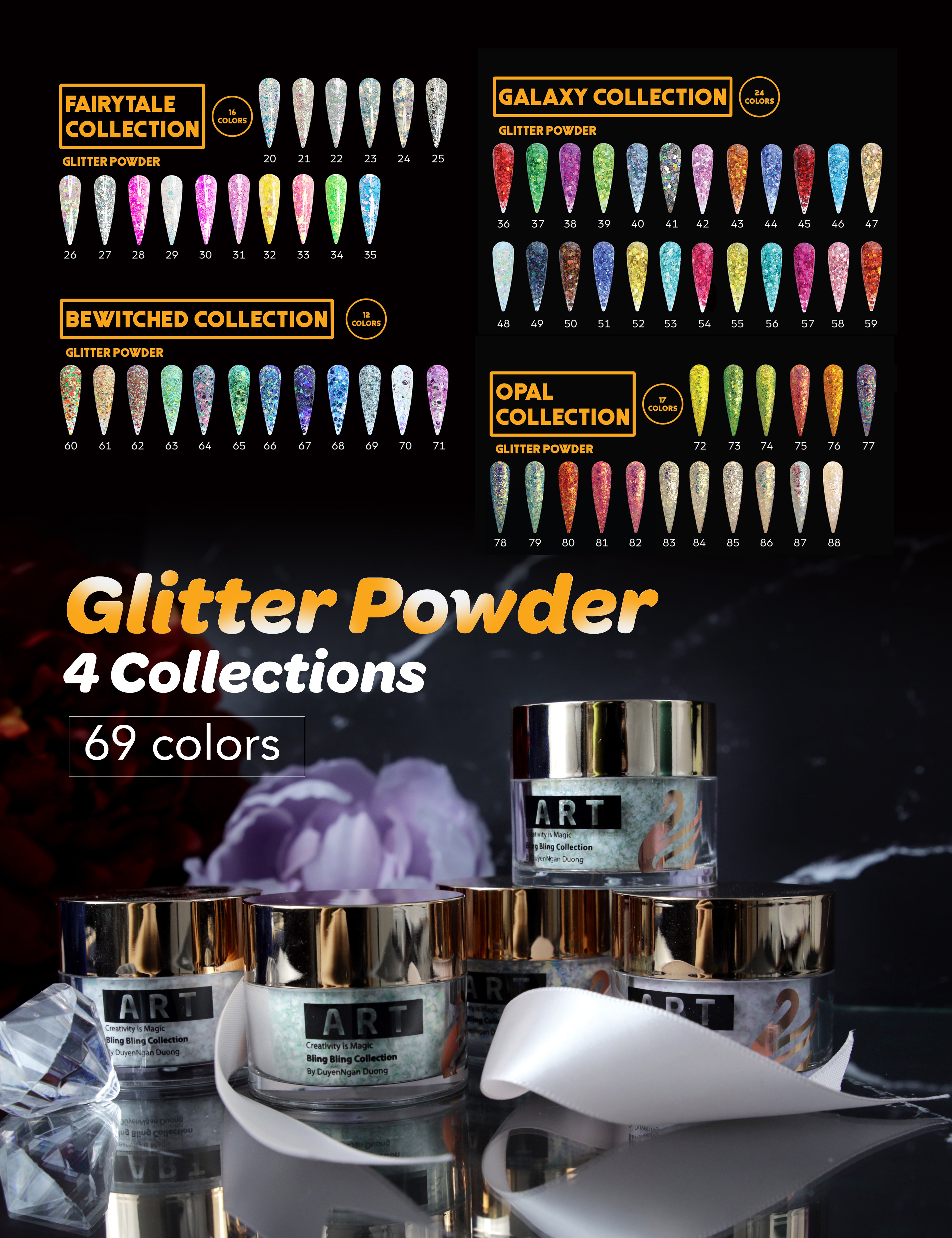 BLACK FRIDAY - Glitter Powder - 4 Collections