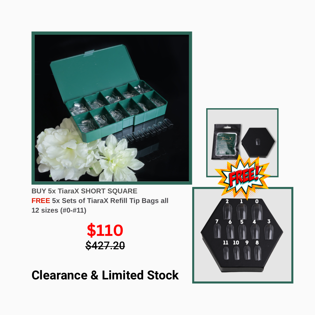 FLASH SALE - TiaraX Short Square Tip Box & Refill Bundle