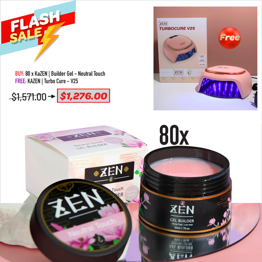 FLASH SALE - KAZEN - Builder Gel - Neutral Touch Bundle