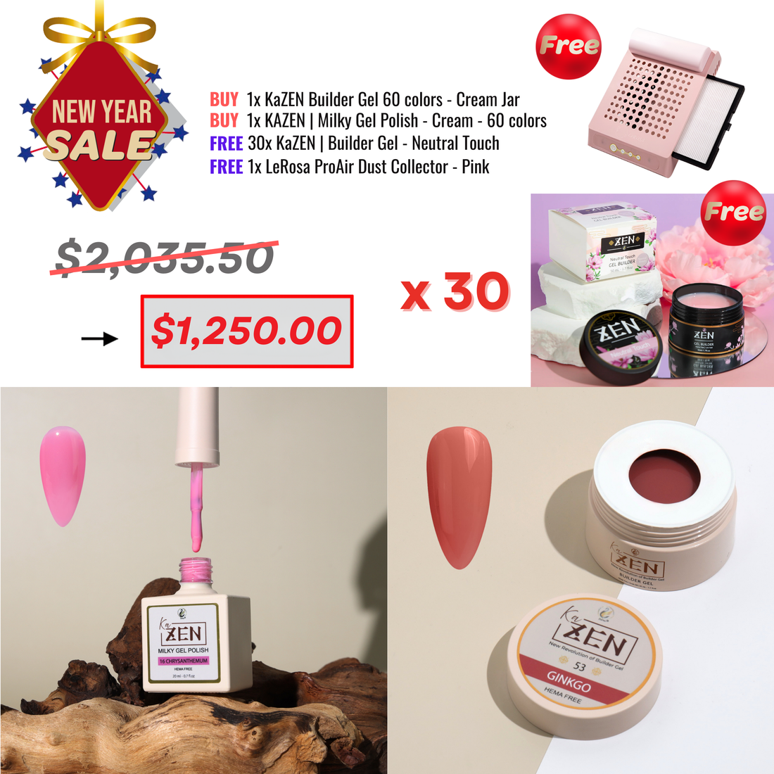 NEW YEAR SALE - KaZEN Cream Colors Bundle