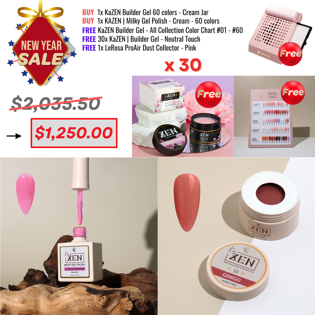 NEW YEAR SALE - KaZEN Cream Colors Bundle