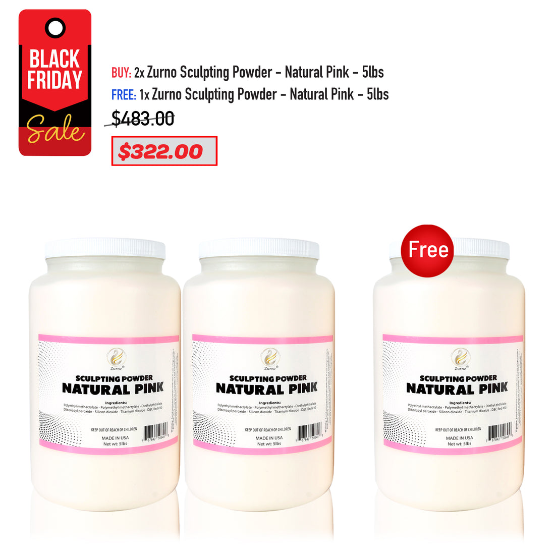 BLACK FRIDAY SALE - Zurno Sculpting Powder Bundle - 5 lbs