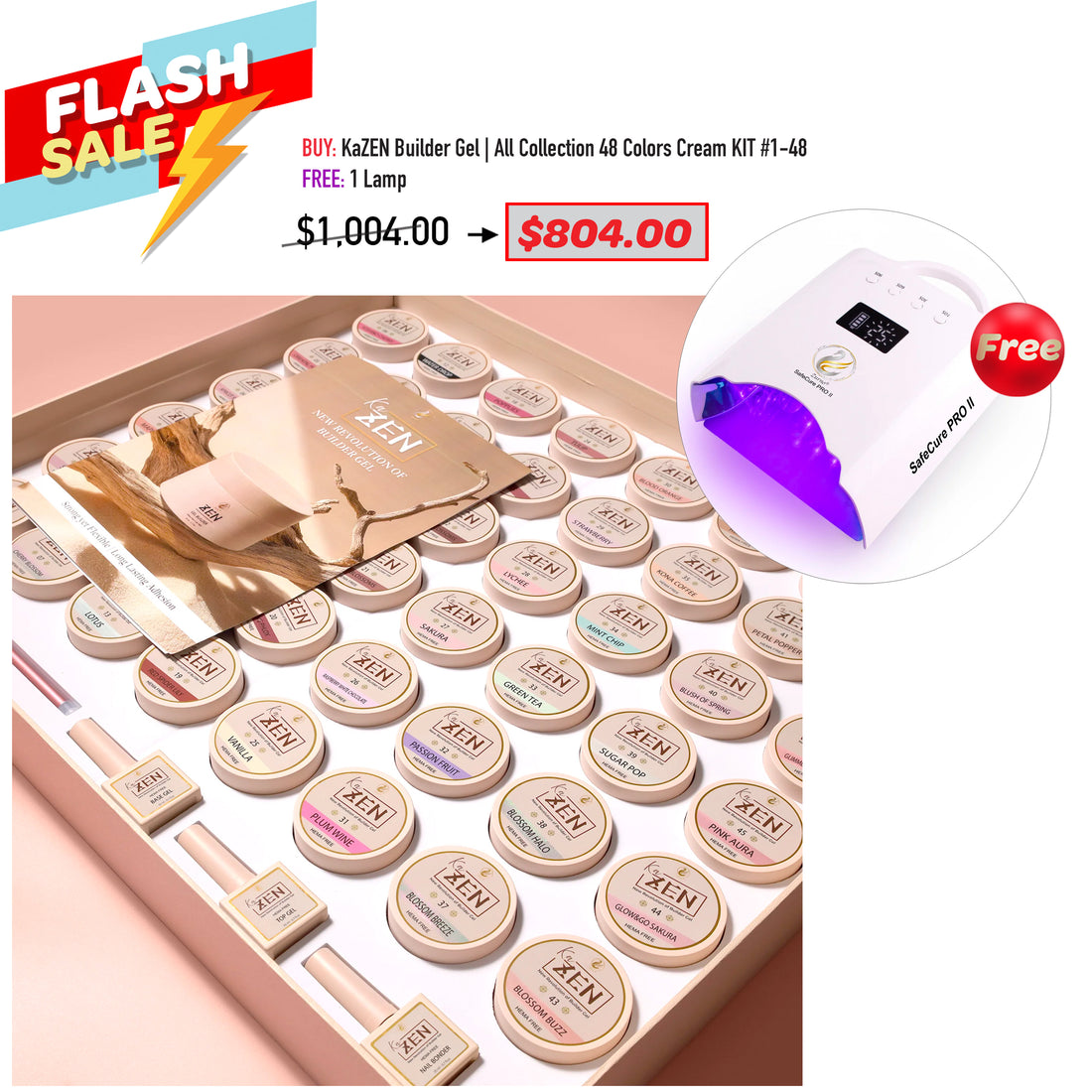 FLASH SALE - KaZEN Builder Gel 48 Colors Cream KIT