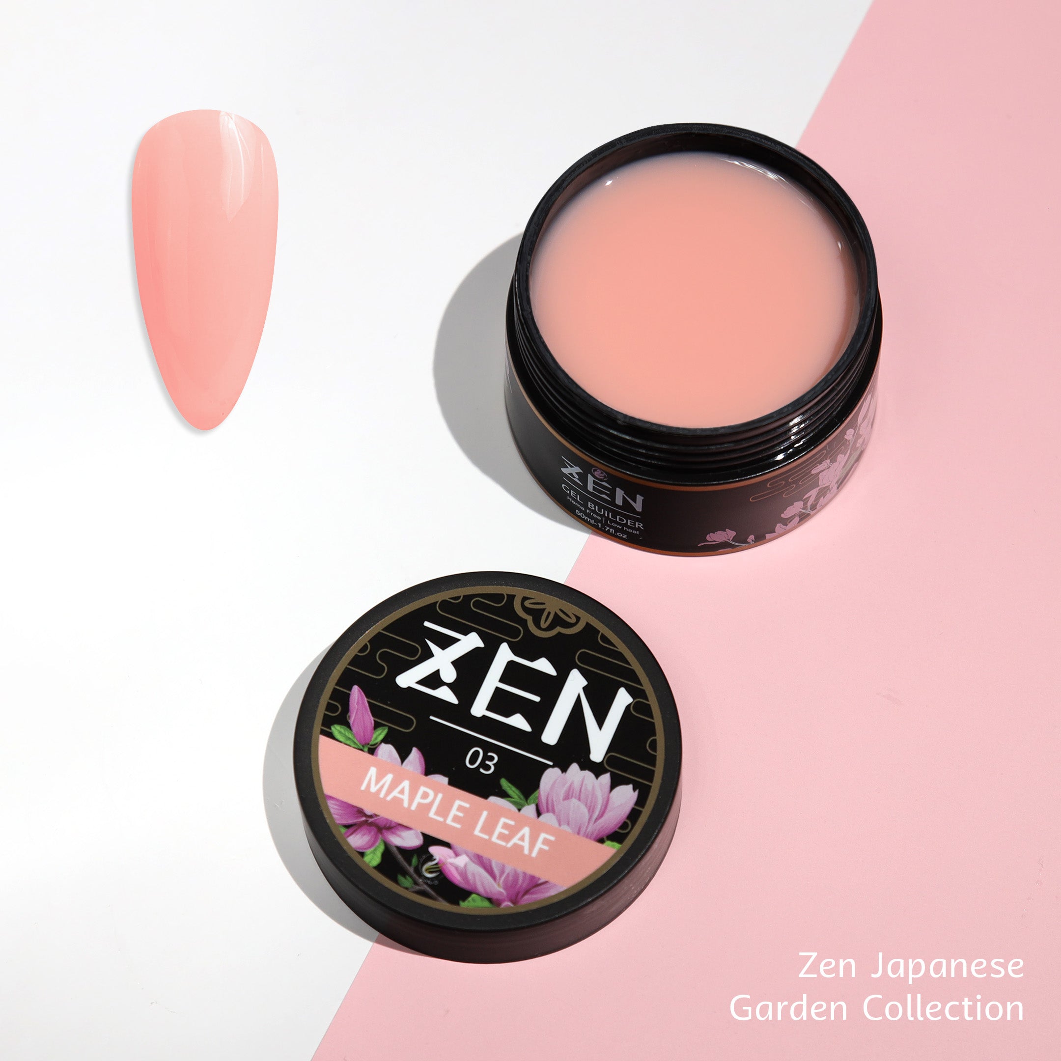 Zen Builder Gel Japanese Garden Collection Color 03 – professional builder gel for creating elegant, natural-looking nails with a soft, subtle hue.