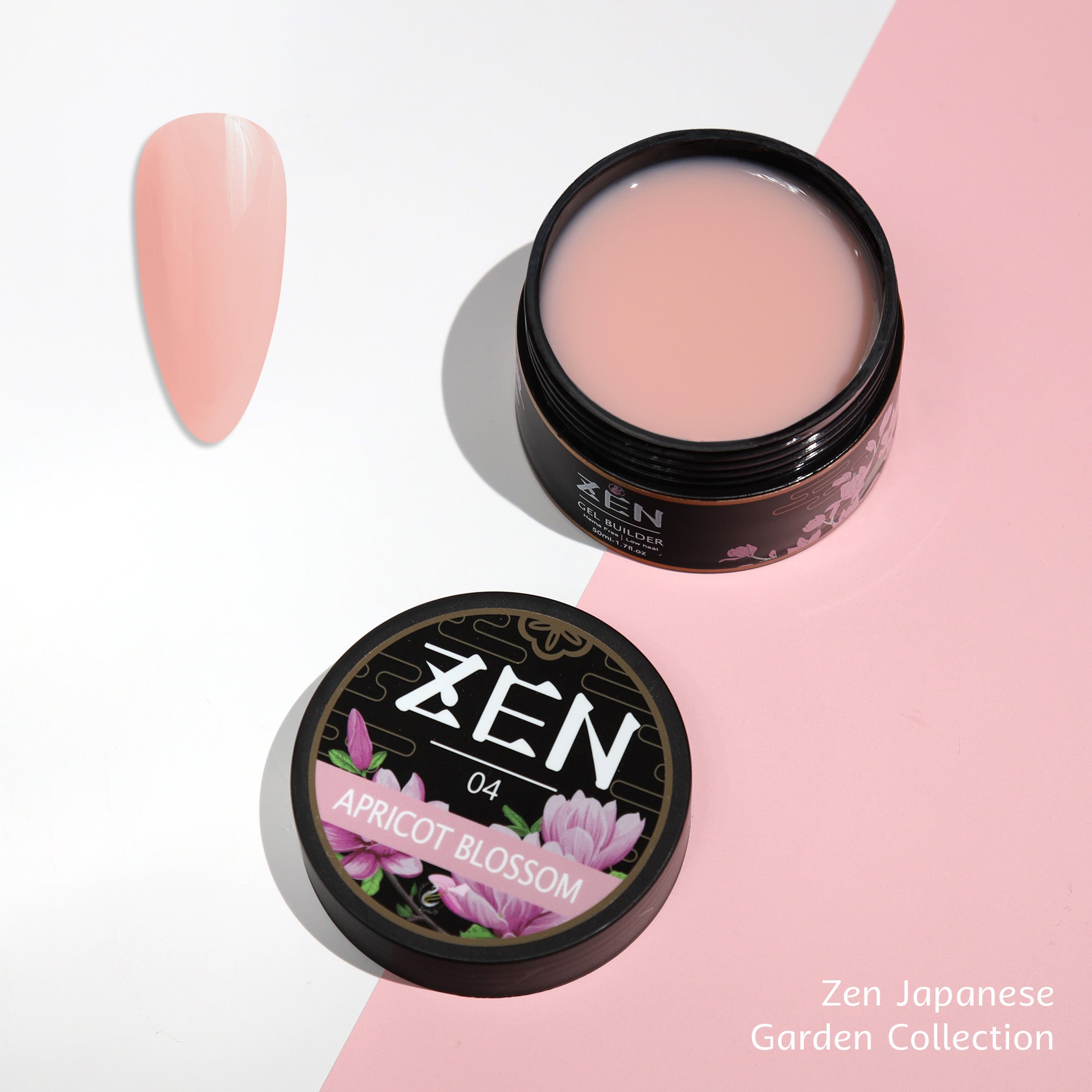 Zen Builder Gel Japanese Garden Collection Color 04 – professional builder gel for creating elegant, natural-looking nails with a soft, subtle hue.