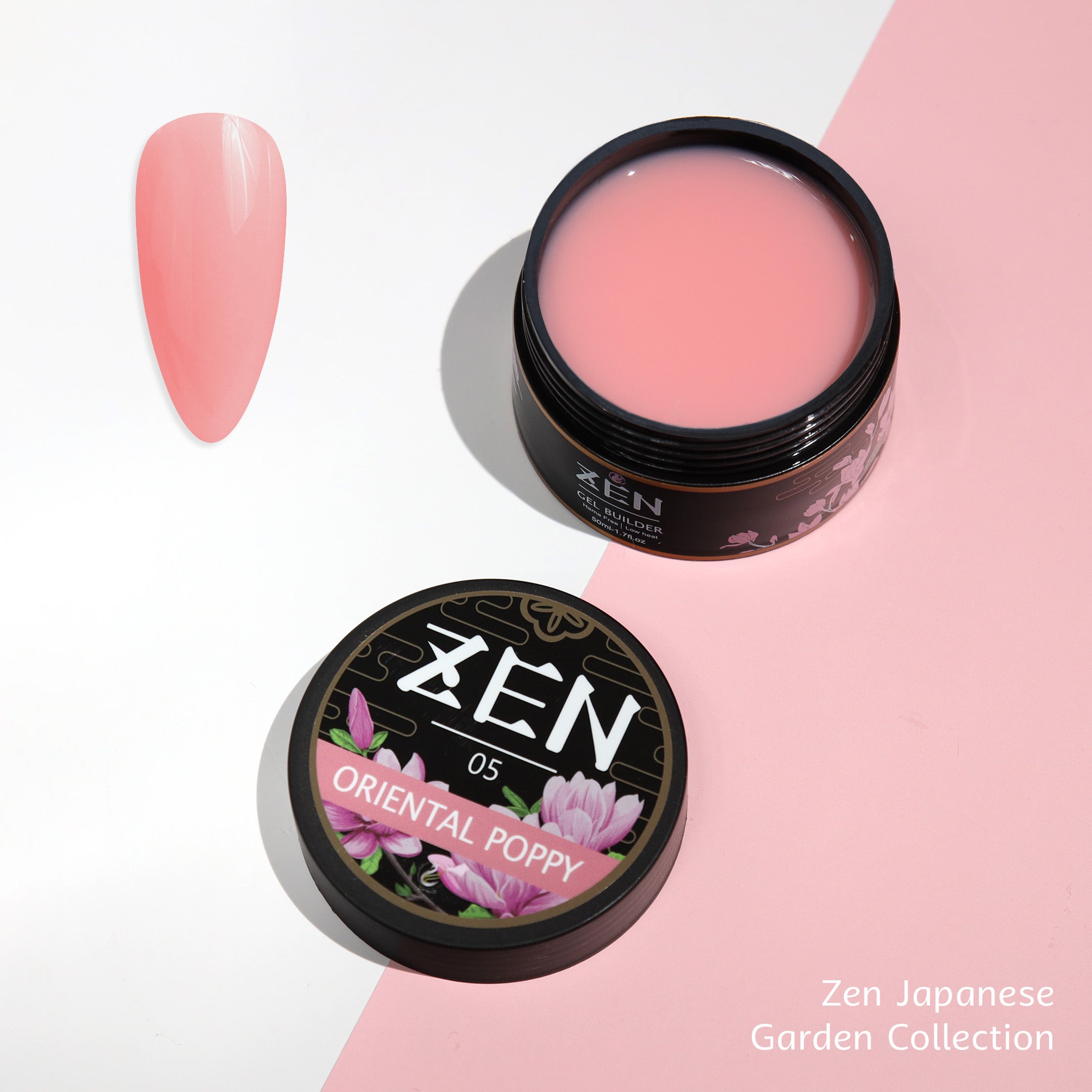 Zen Builder Gel Japanese Garden Collection Color 05 – professional builder gel for creating elegant, natural-looking nails with a soft, subtle hue.