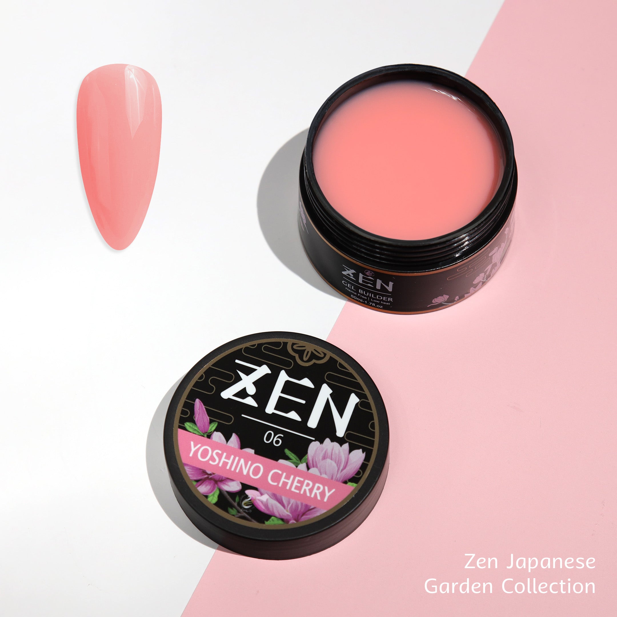 Zen Builder Gel Japanese Garden Collection Color 06 – professional builder gel for creating elegant, natural-looking nails with a soft, subtle hue.