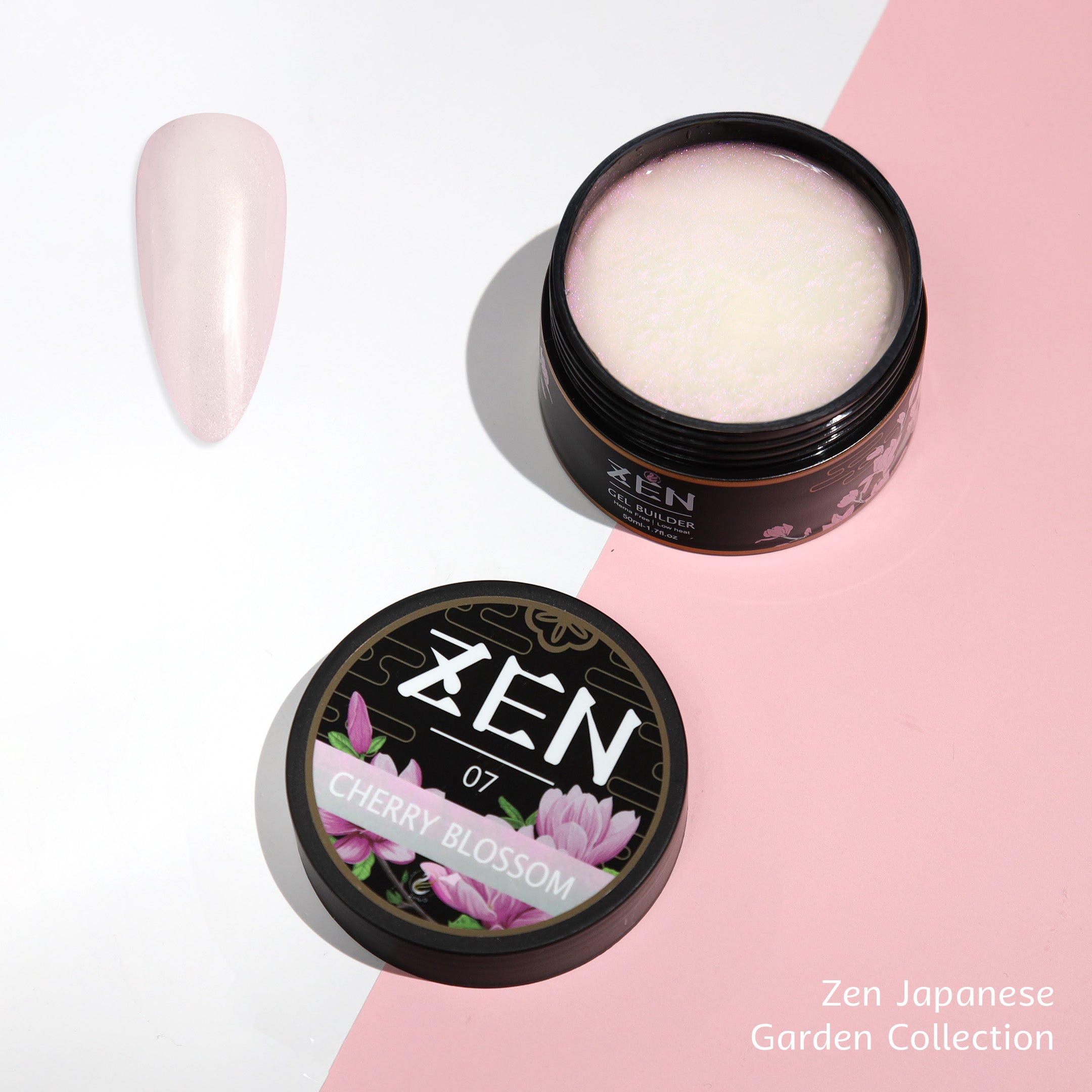 Zen Builder Gel Japanese Garden Collection Color 07 – professional builder gel for creating elegant, natural-looking nails with a soft, subtle hue.