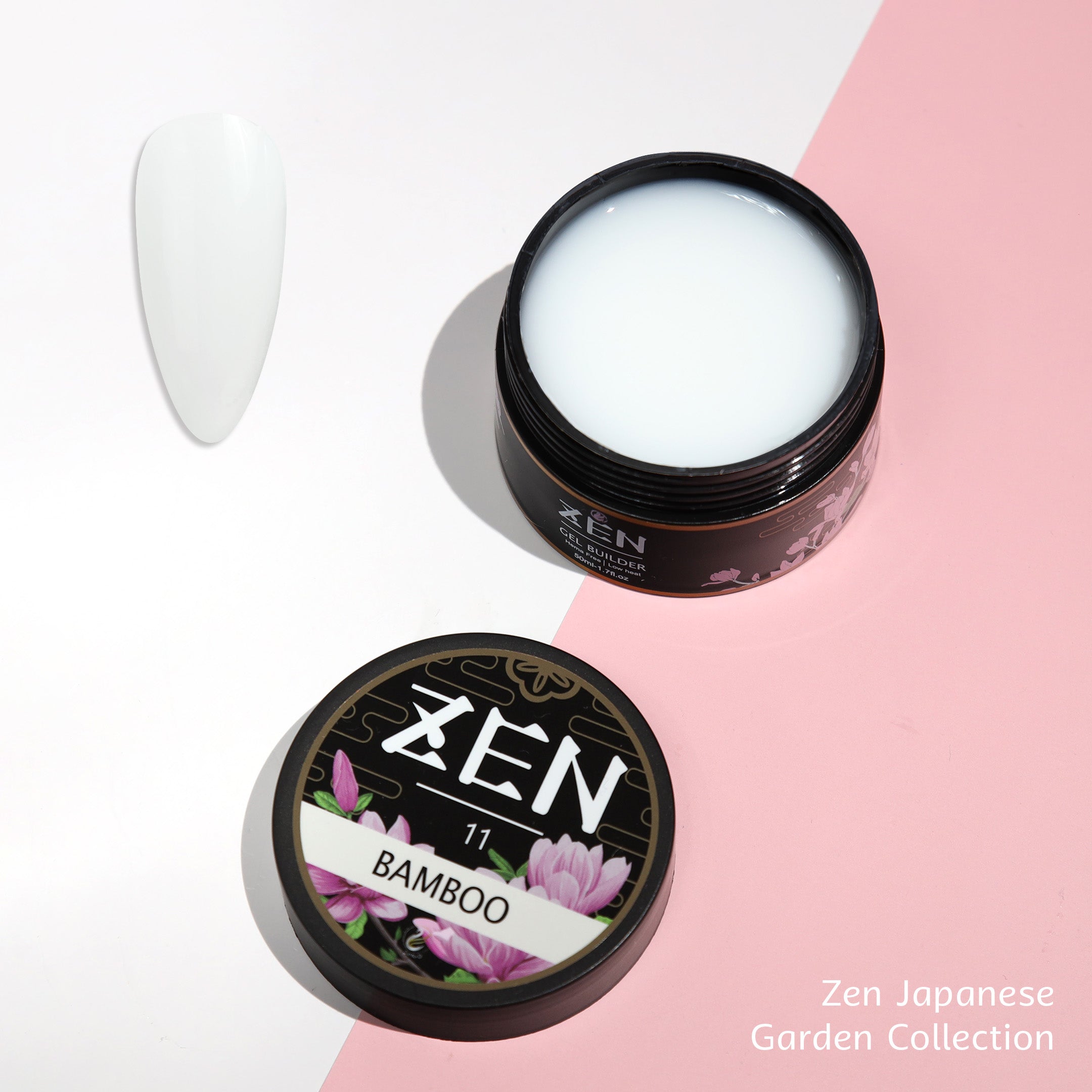 Zen Builder Gel Japanese Garden Collection Color 11 – professional builder gel for creating elegant, natural-looking nails with a soft, subtle hue.