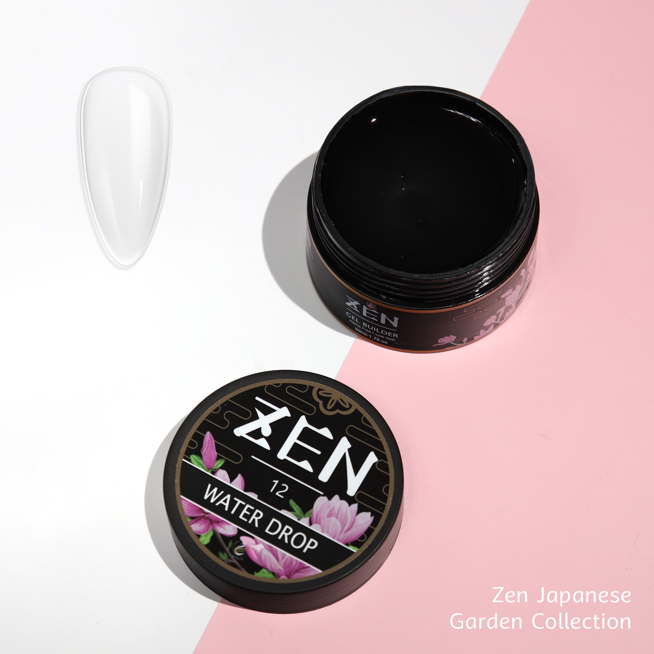 Zen Builder Gel Japanese Garden Collection Color 12 – professional builder gel for creating elegant, natural-looking nails with a soft, subtle hue.