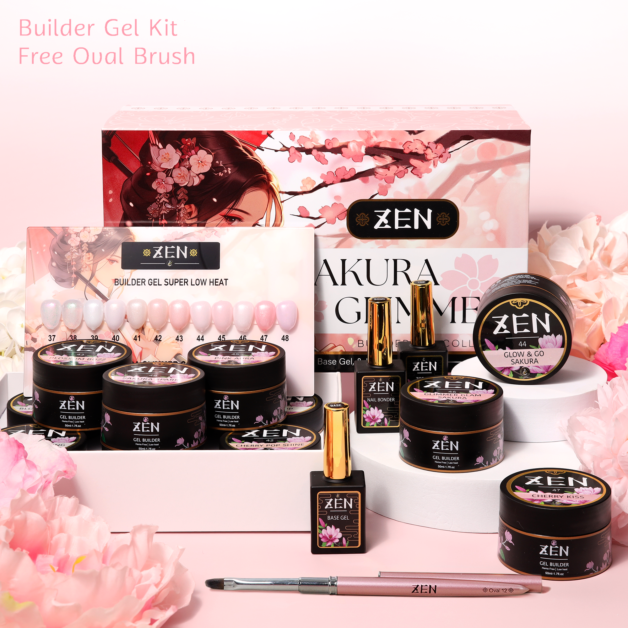 Zen Builder Gel Kit Sakura Collection