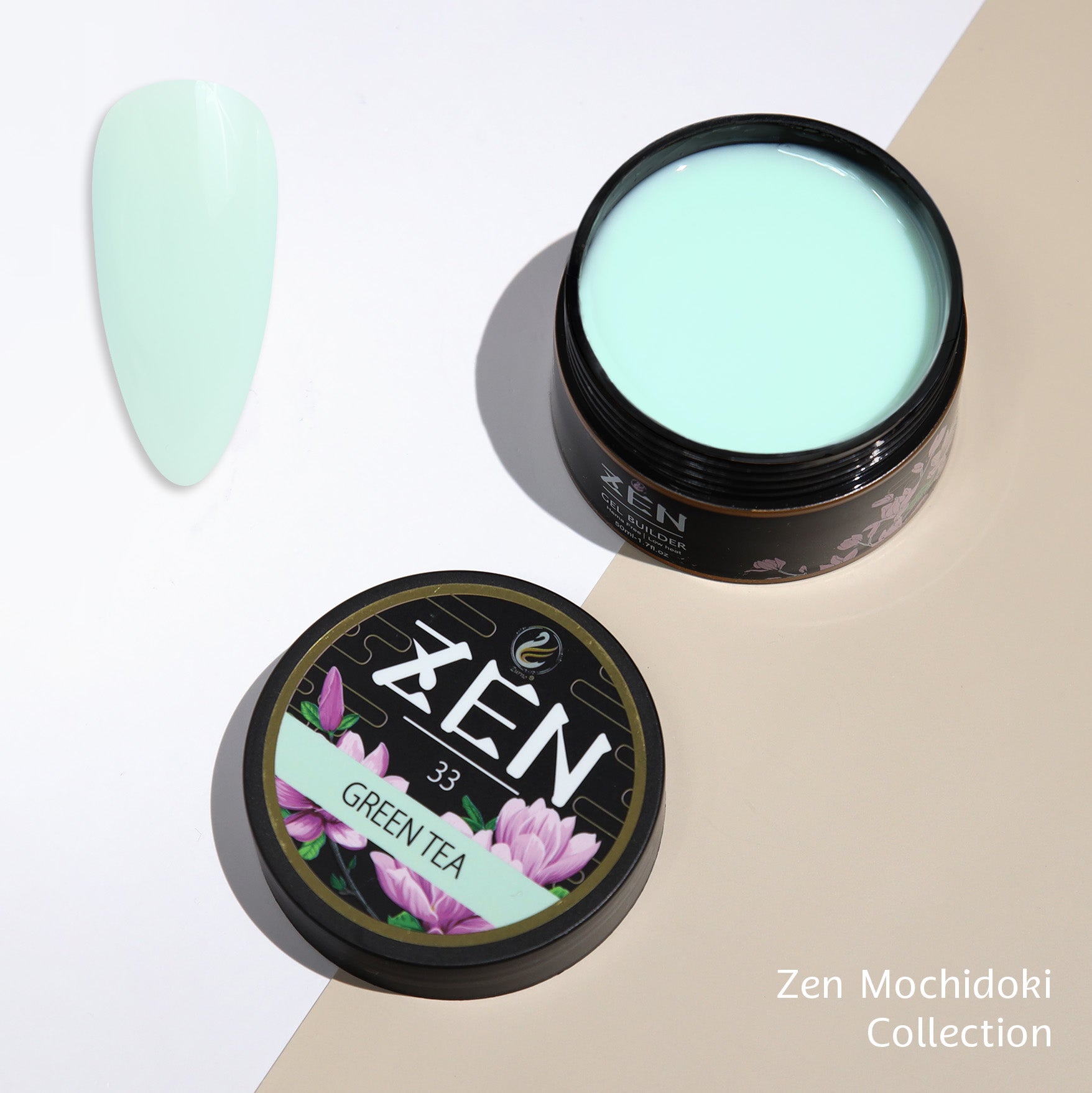 Zen Builder Gel Mochidoki Collection Color 33 – professional builder gel with a soft yet rich, vibrant hue for creating durable, natural-looking nails, perfect for extensions and overlays.