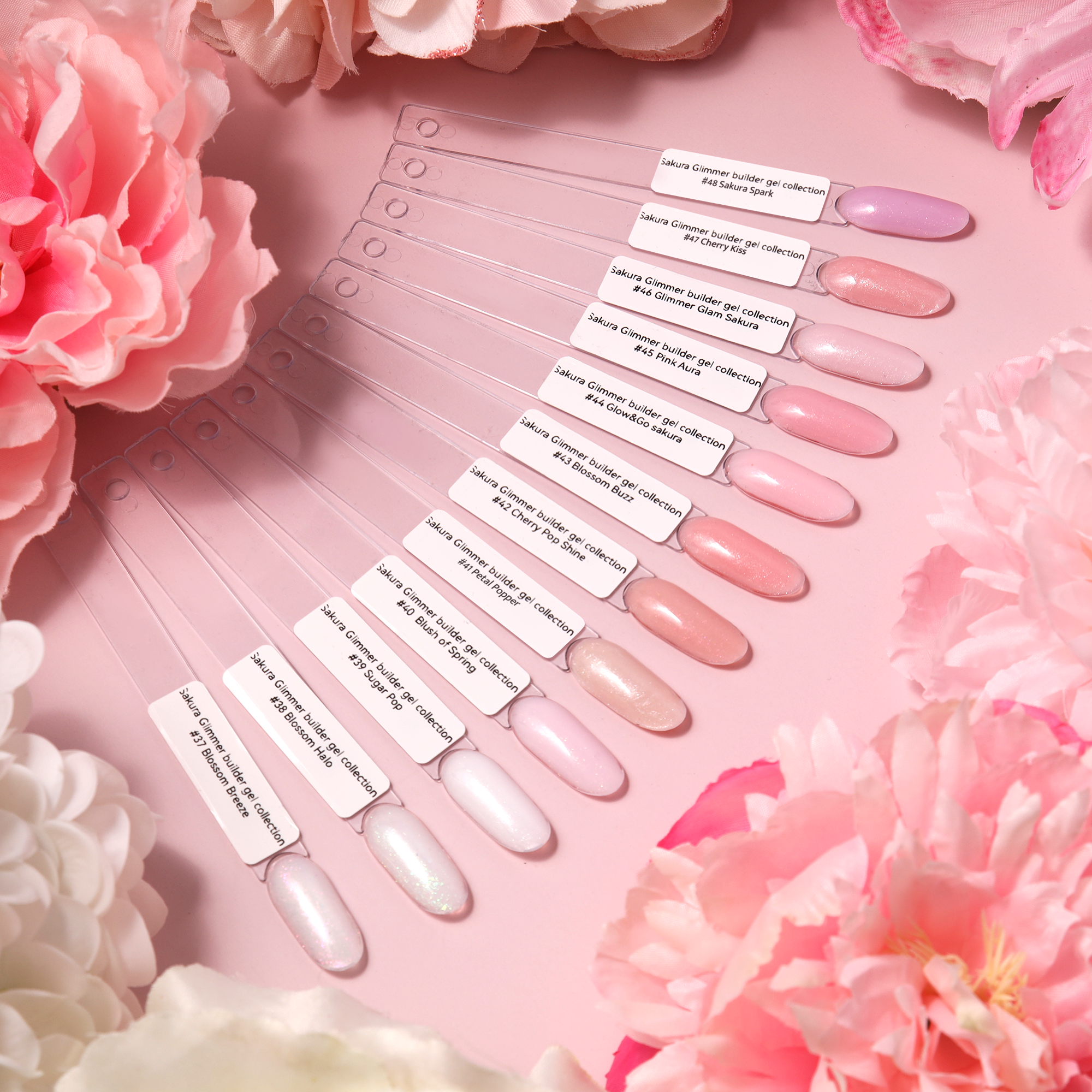 Zen Builder Gel Sakura Collection Color Chart