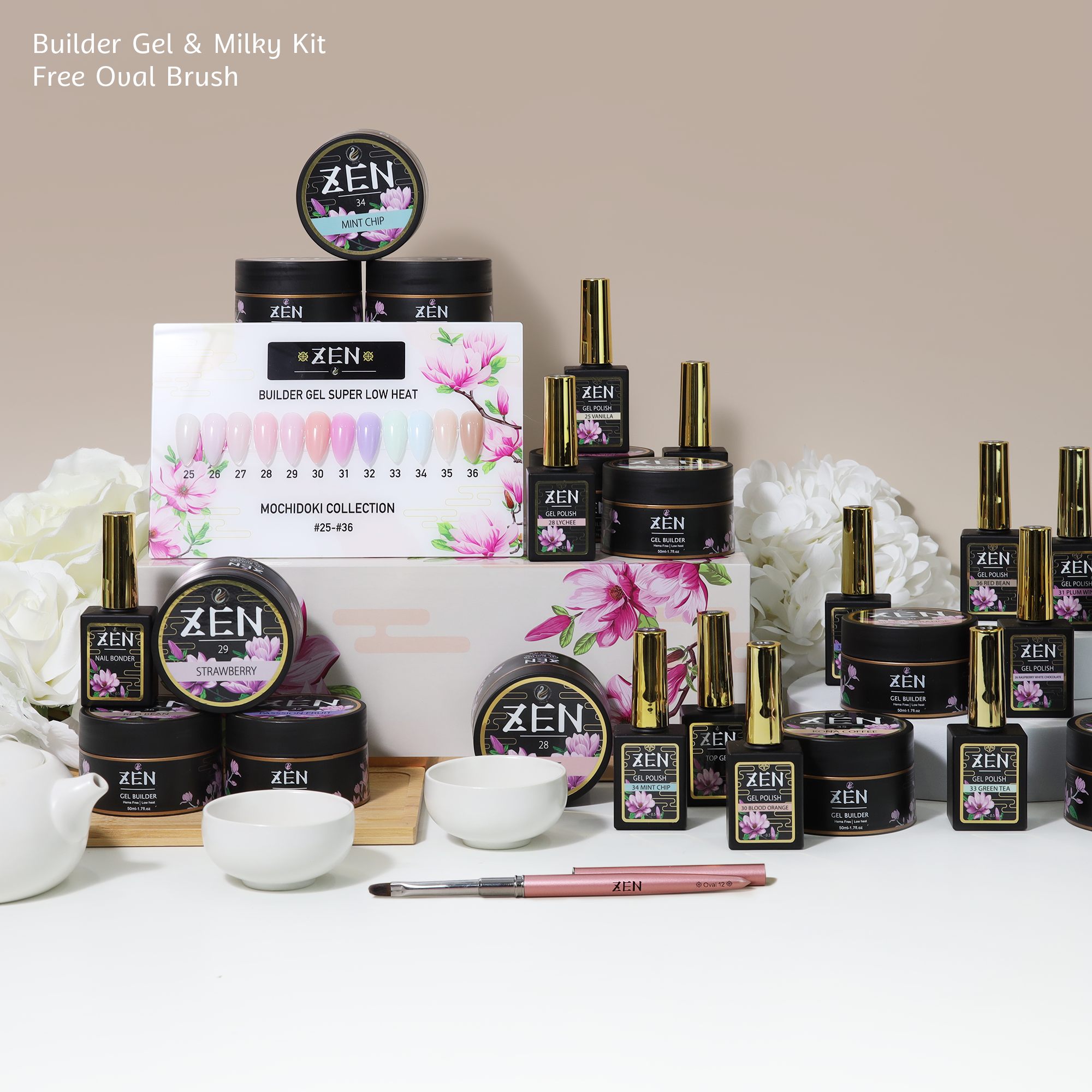 Zen Builder Gel and Milky Gel Kit Mochidoki Collection