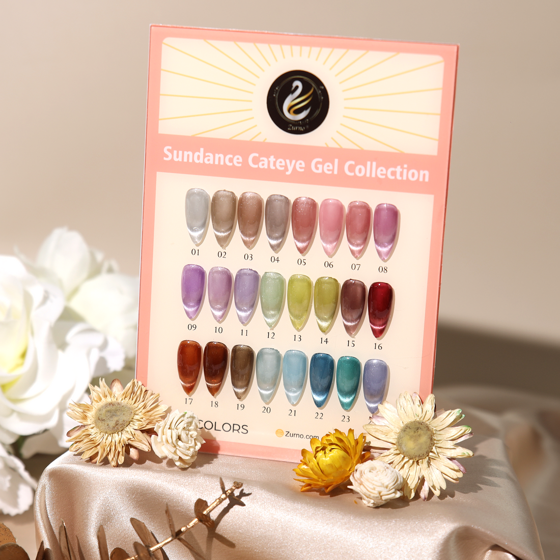 Zurno Sundance Collection Cat Eye Gel Nail Polish Color Chart