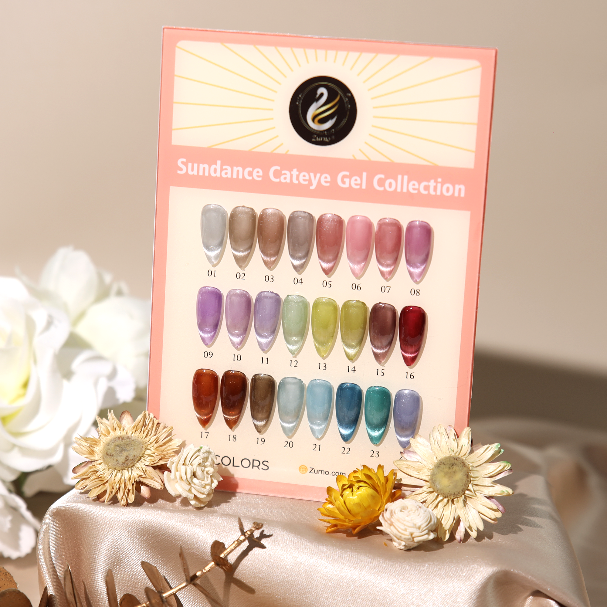 Zurno Sundance Collection Cat Eye Gel Nail Polish Color Chart