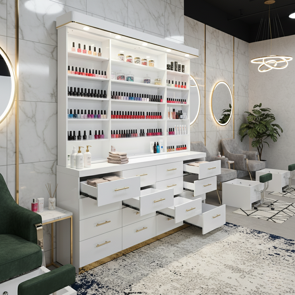 Nail Polish Storage & Display Cabinet - PICK UP ONLY