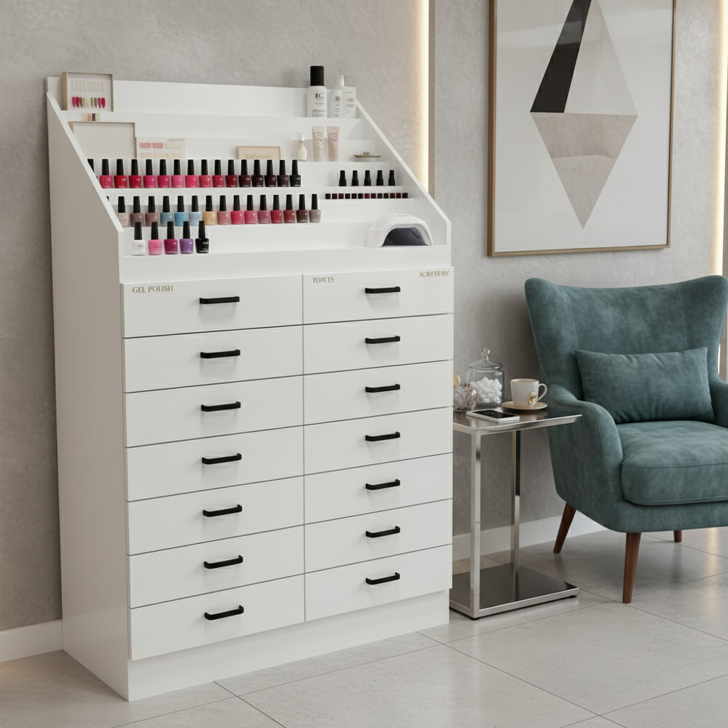 Nail Polish Storage & Display Cabinet - PICK UP ONLY