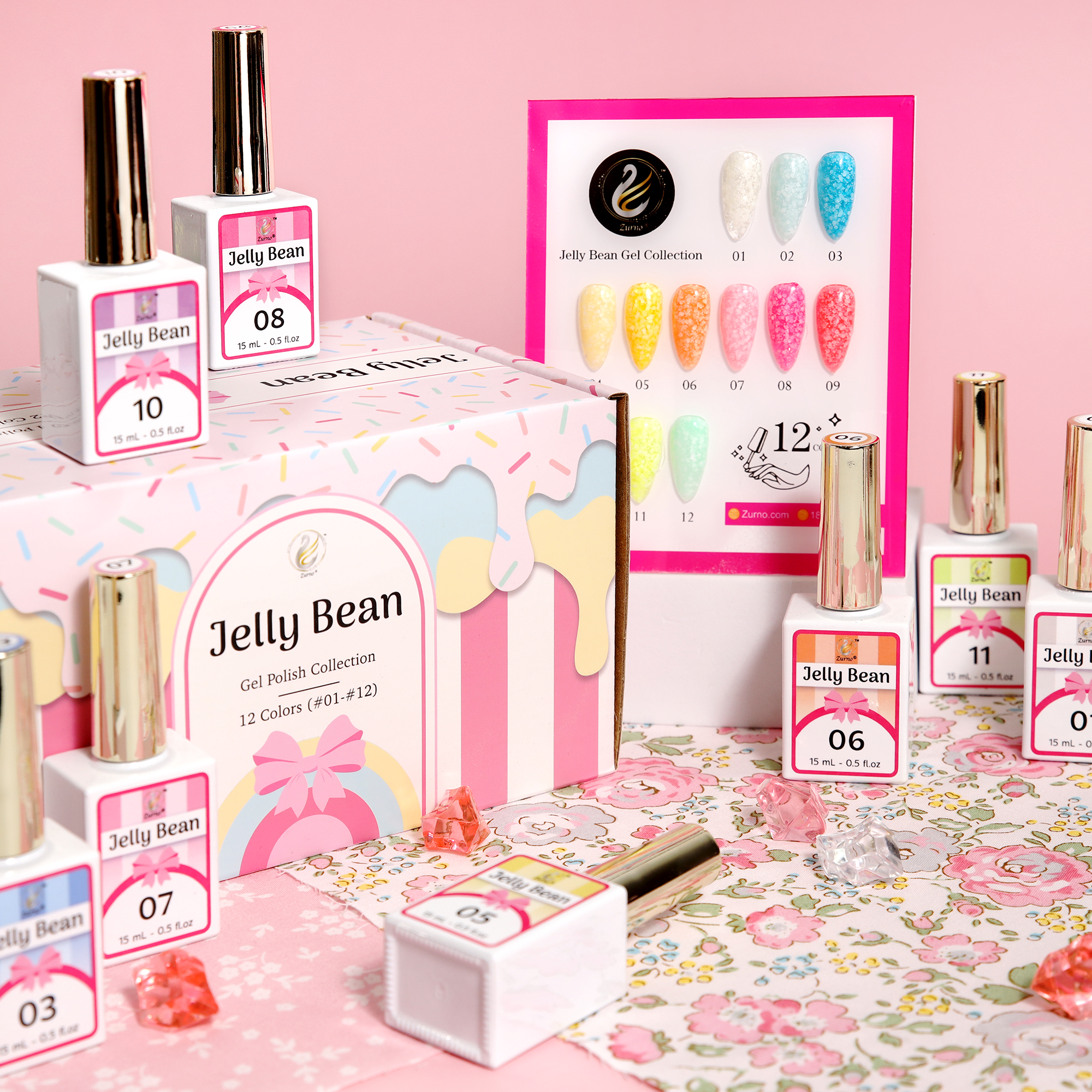 Jelly Bean - 12 Colors Collection – Nailsjobs by Zurno