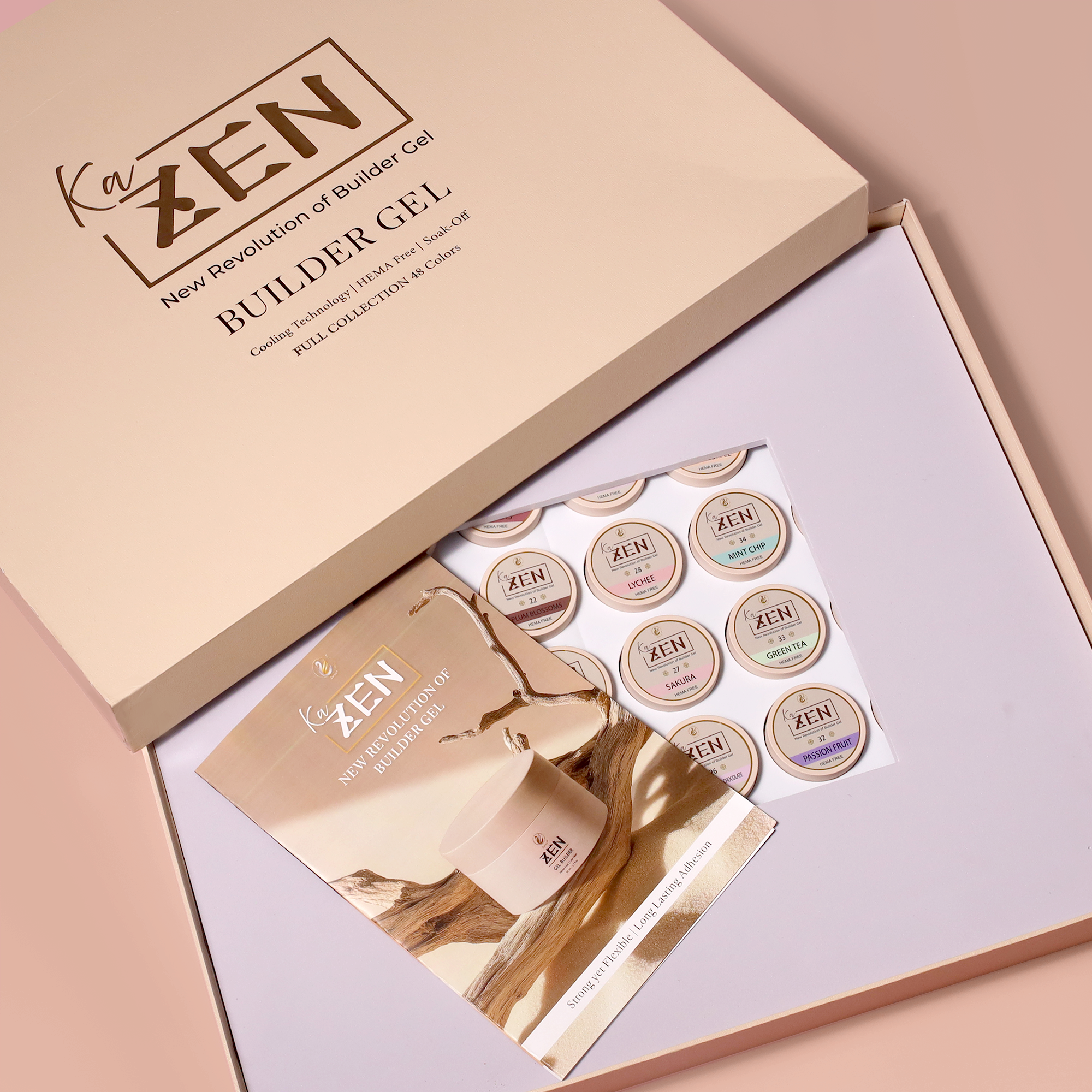 KaZEN Builder Gel | All Collection 48 Colors Cream KIT #1-48 KaZEN Builder Gel | All Collection 48 Colors Cream KIT #1-48