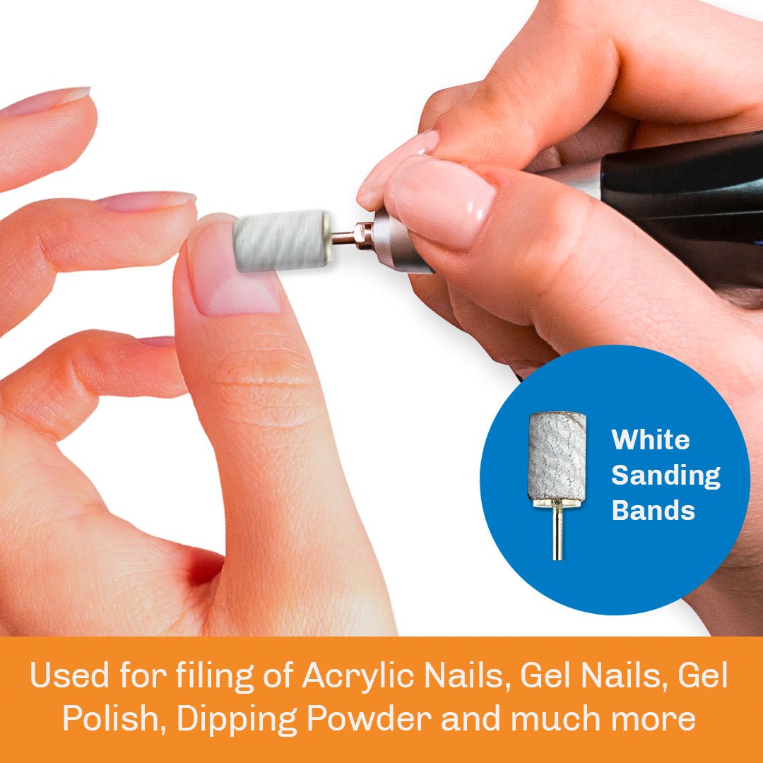 Pro Bits White Sanding Bands for Nails